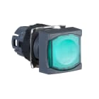 SCHNEIDER ELECTRIC - Testa pulsante luminoso quadrato diametro 16 - filoghera - verde