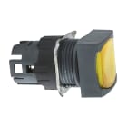 SCHNEIDER ELECTRIC - Testa pulsante luminoso quadrato diametro 16 - filoghera - giallo