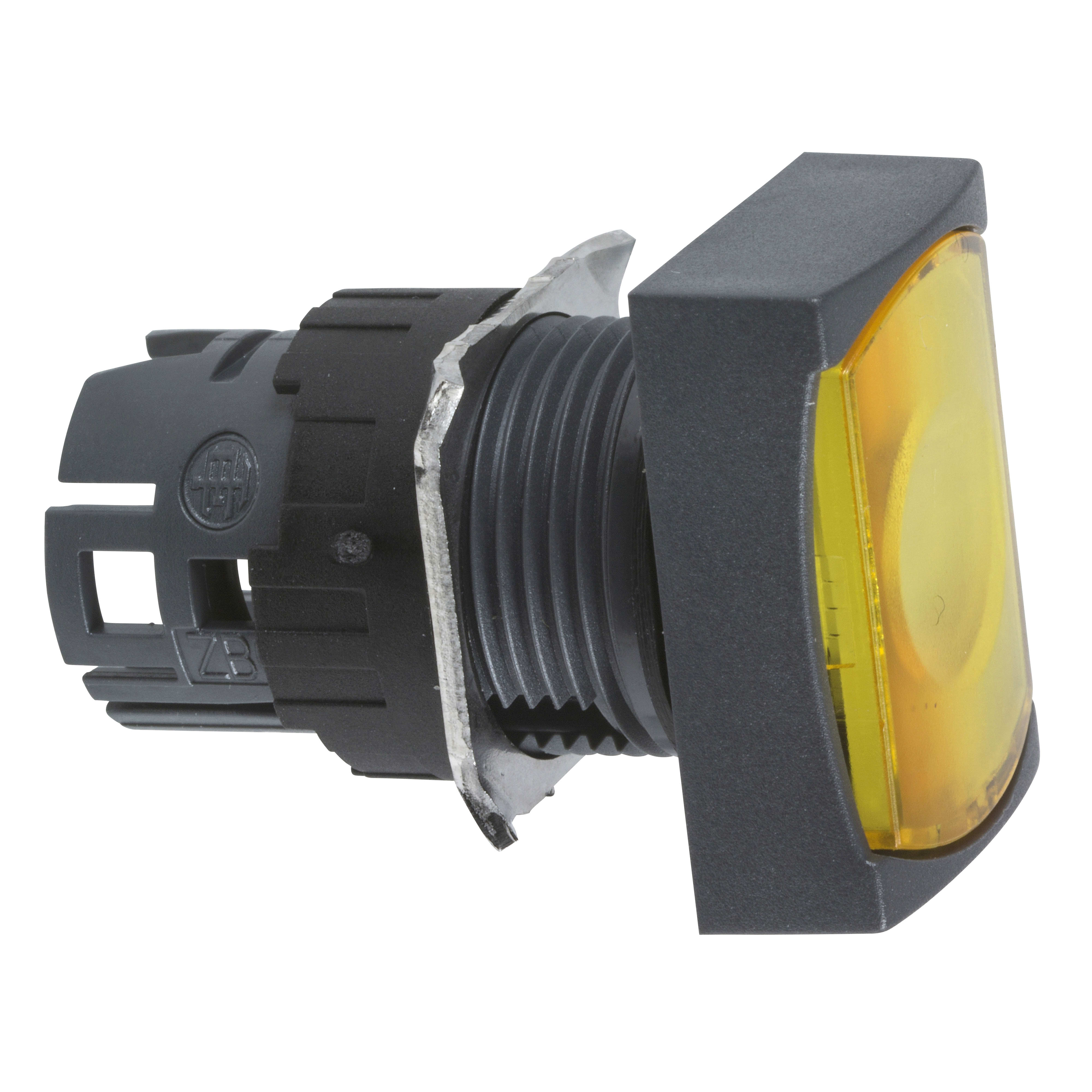SCHNEIDER ELECTRIC - Testa pulsante luminoso rettangolare diametro 16 - filoghiera - giallo