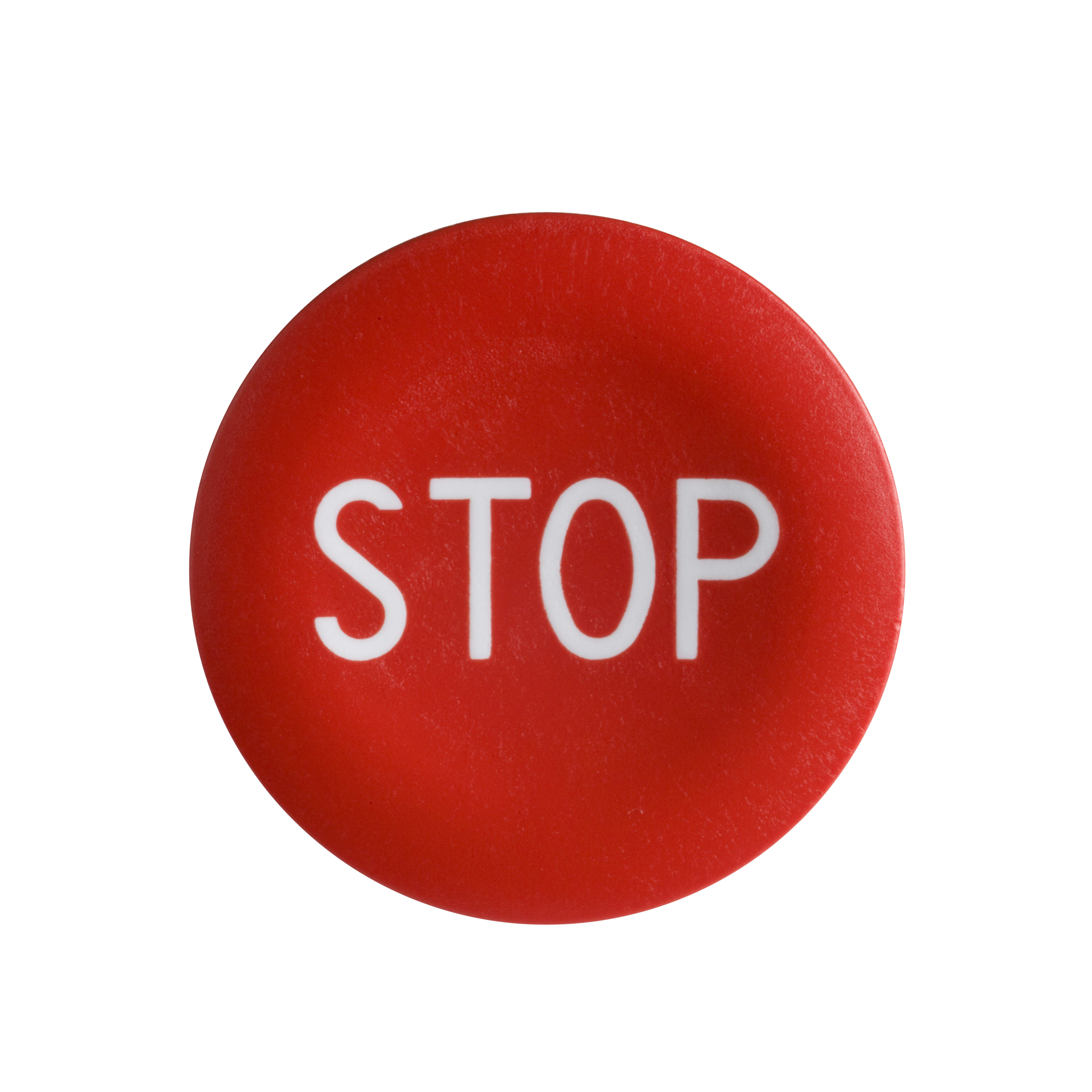 SCHNEIDER ELECTRIC - Capsula rossa - c-ind. stop - bianca - per testa pulsante a filoghiera circolare - [prezzo per 100 pz]