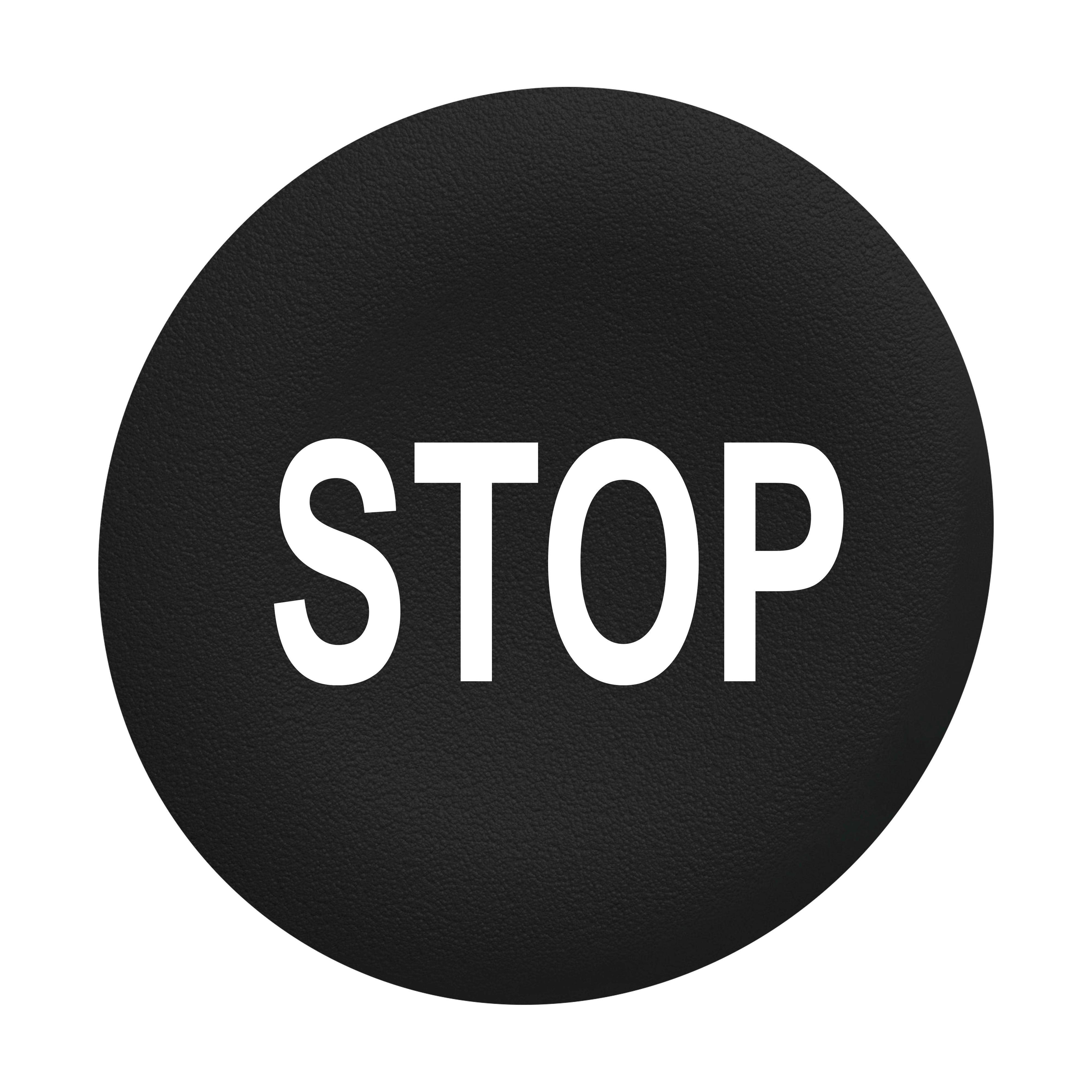 SCHNEIDER ELECTRIC - Capsula nera ''STOP'' per testa pulsante filopannello diametro 30