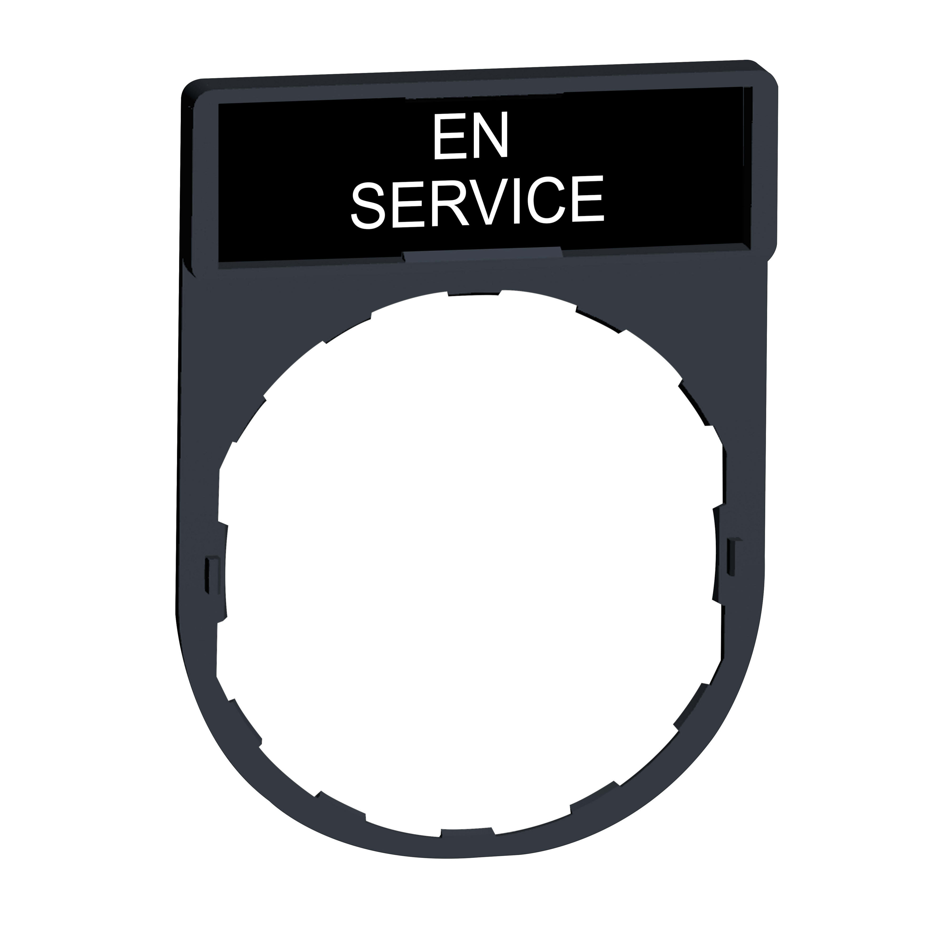 SCHNEIDER ELECTRIC - Porta etichetta 30 X 40mm - per unità diametro 22 - con etichetta IN SERVIZIO