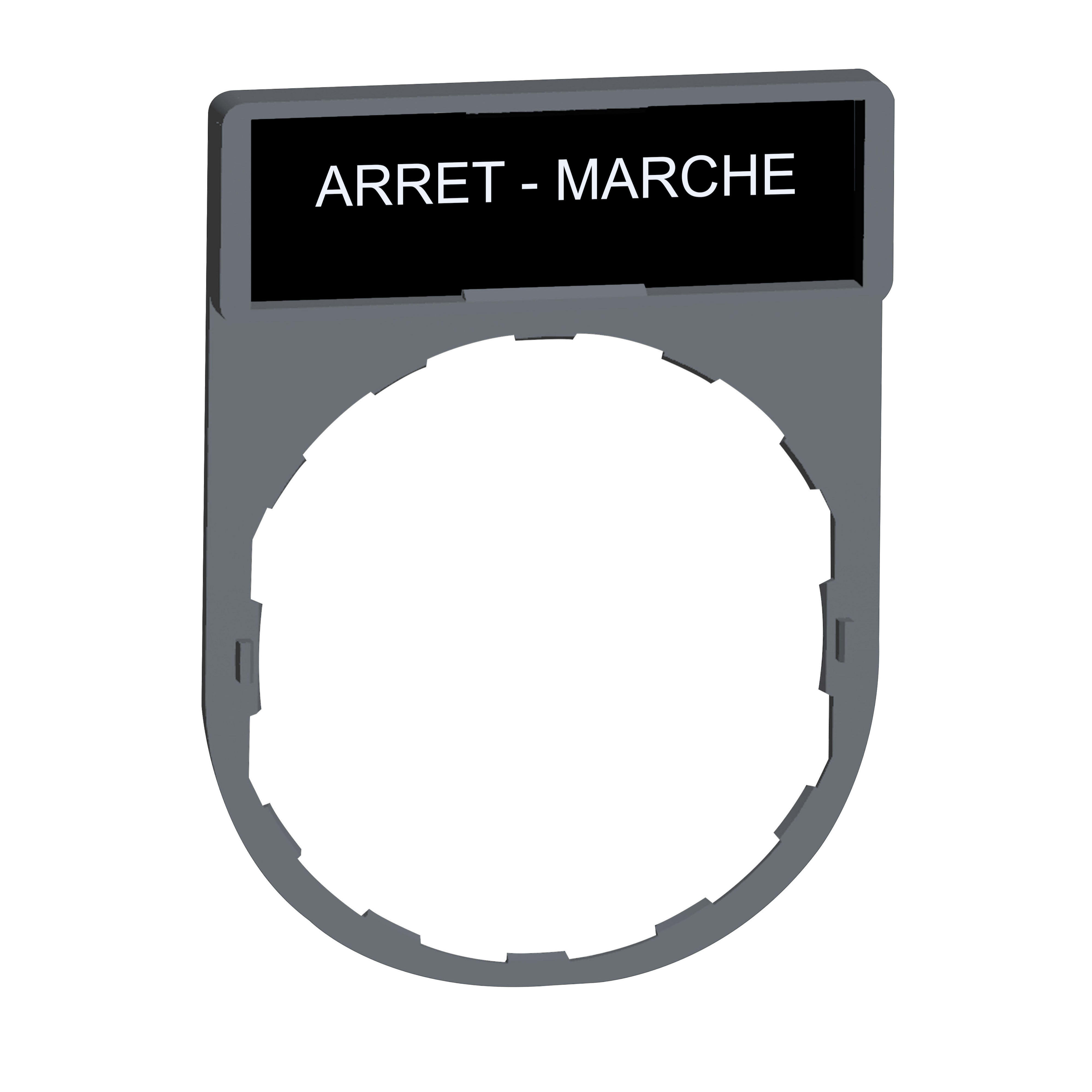 SCHNEIDER ELECTRIC - Porta etichetta+etichetta 'ARRET-MARCHE'