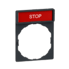 SCHNEIDER ELECTRIC - Porta etichetta 30 X 40mm - per unità diametro 22 - con etichetta STOP