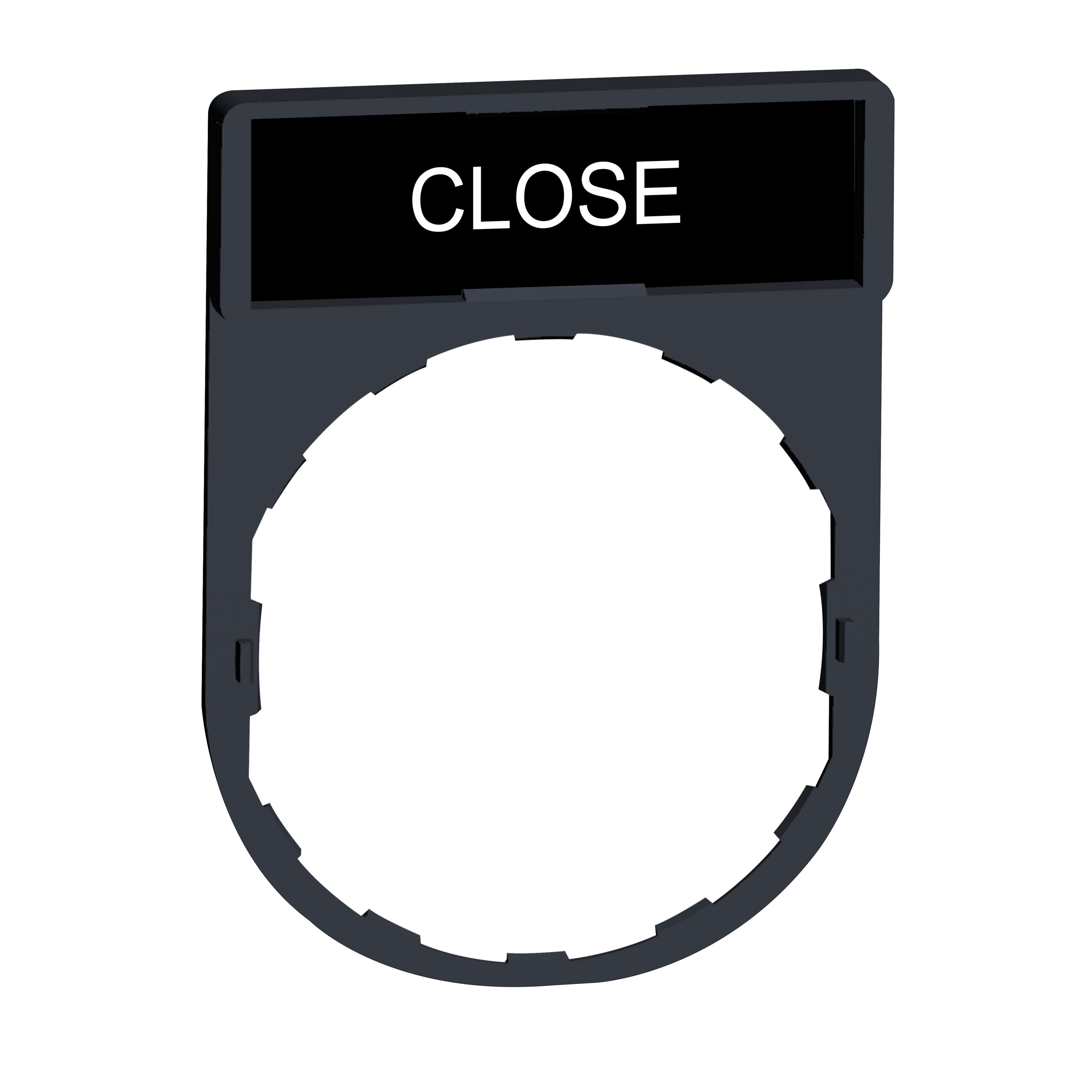 SCHNEIDER ELECTRIC - Porta etichetta 30 X 40mm - per unità diametro 22 - con etichetta CHIUSURA