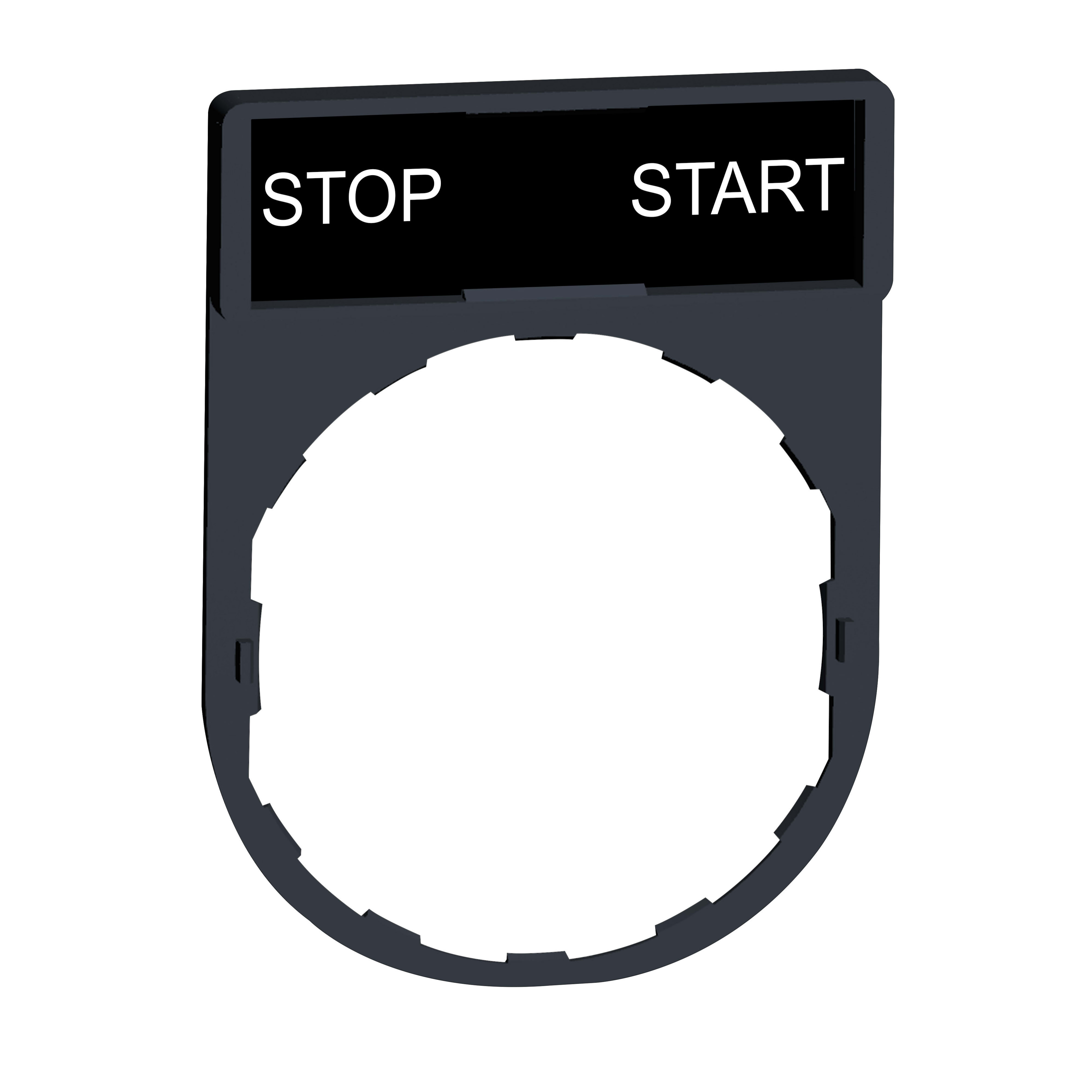 SCHNEIDER ELECTRIC - Porta etichetta 30 X 40mm con etichetta8 X 27mm con marcatura STOP-START