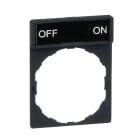 SCHNEIDER ELECTRIC - Porta etichetta 30 X 40mm - per unità diametro 22 - con etichetta OFF-ON