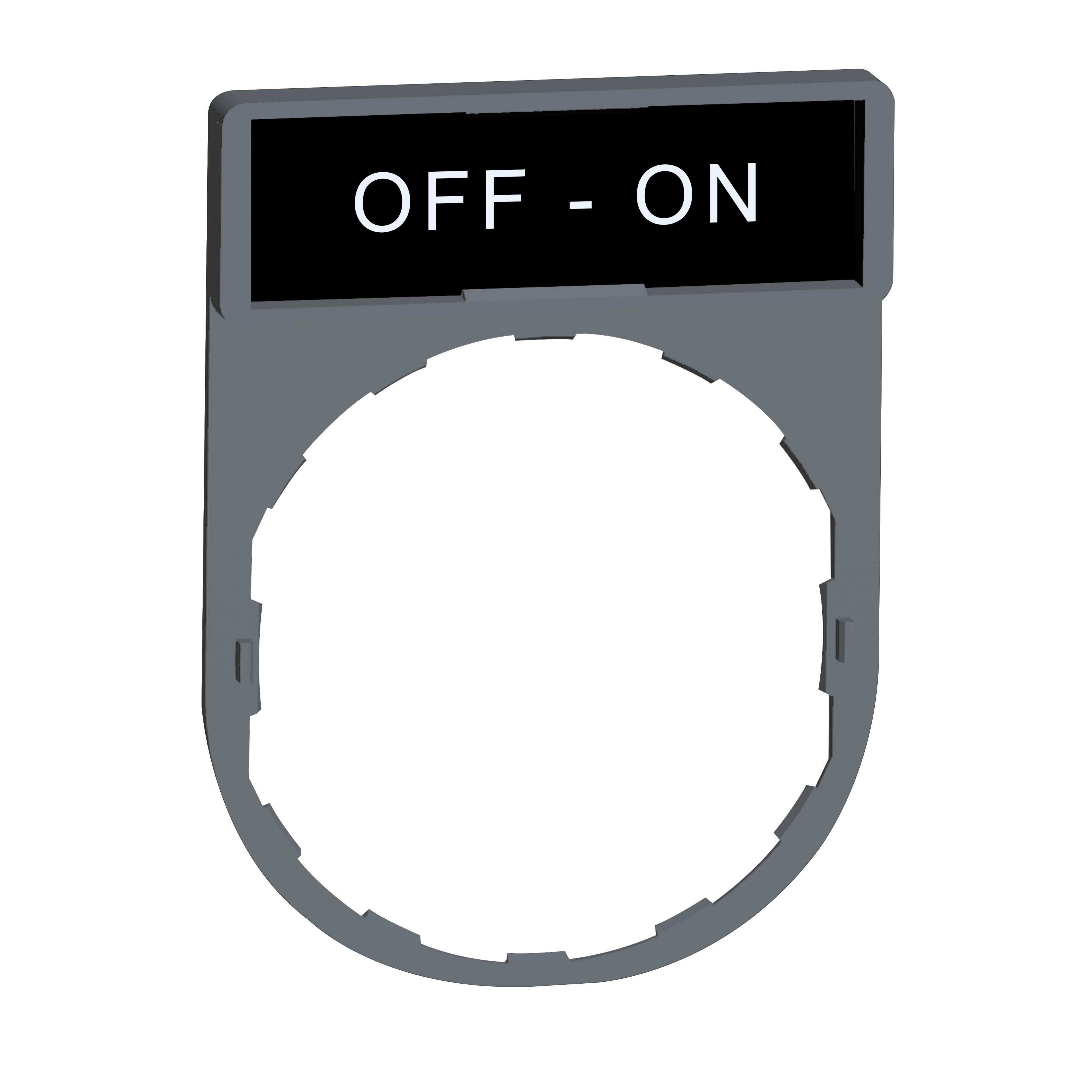 SCHNEIDER ELECTRIC - Porta etichetta+etichetta 'OFF-ON'