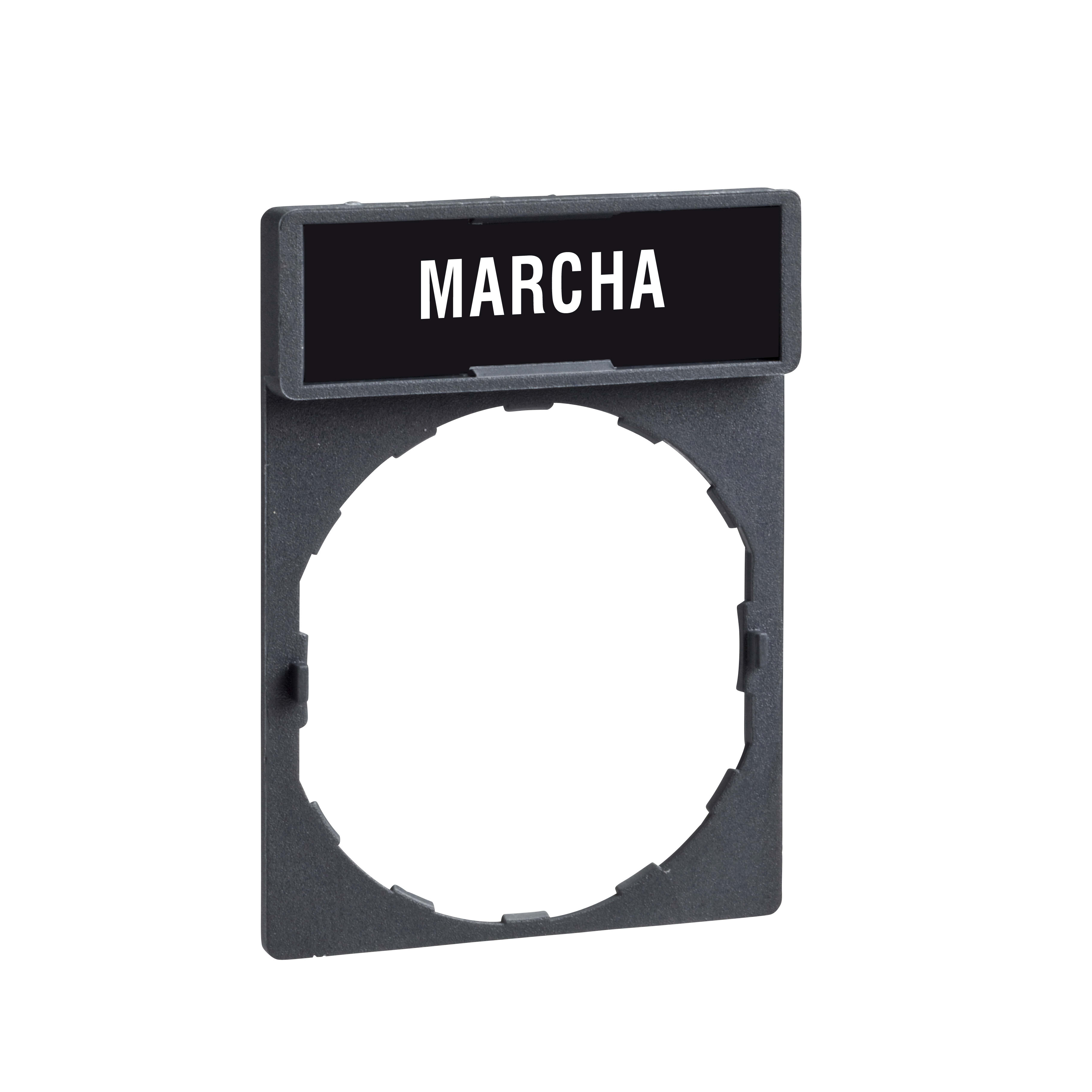 SCHNEIDER ELECTRIC - Porta etichetta 30 X 40mm - per unità diametro 22 - con etichetta MARCIA