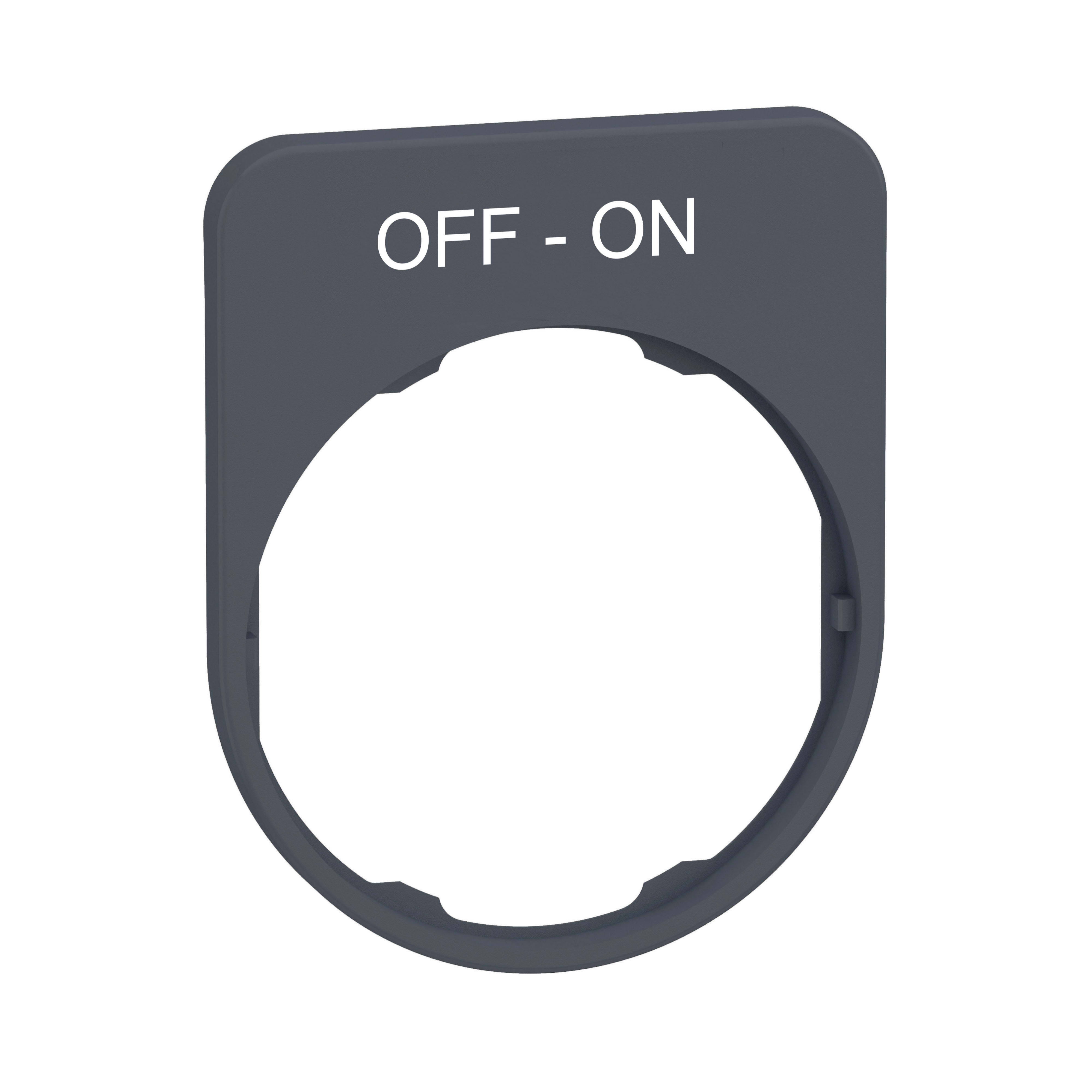 SCHNEIDER ELECTRIC - Porta etichetta+etichetta 'OFF-ON'