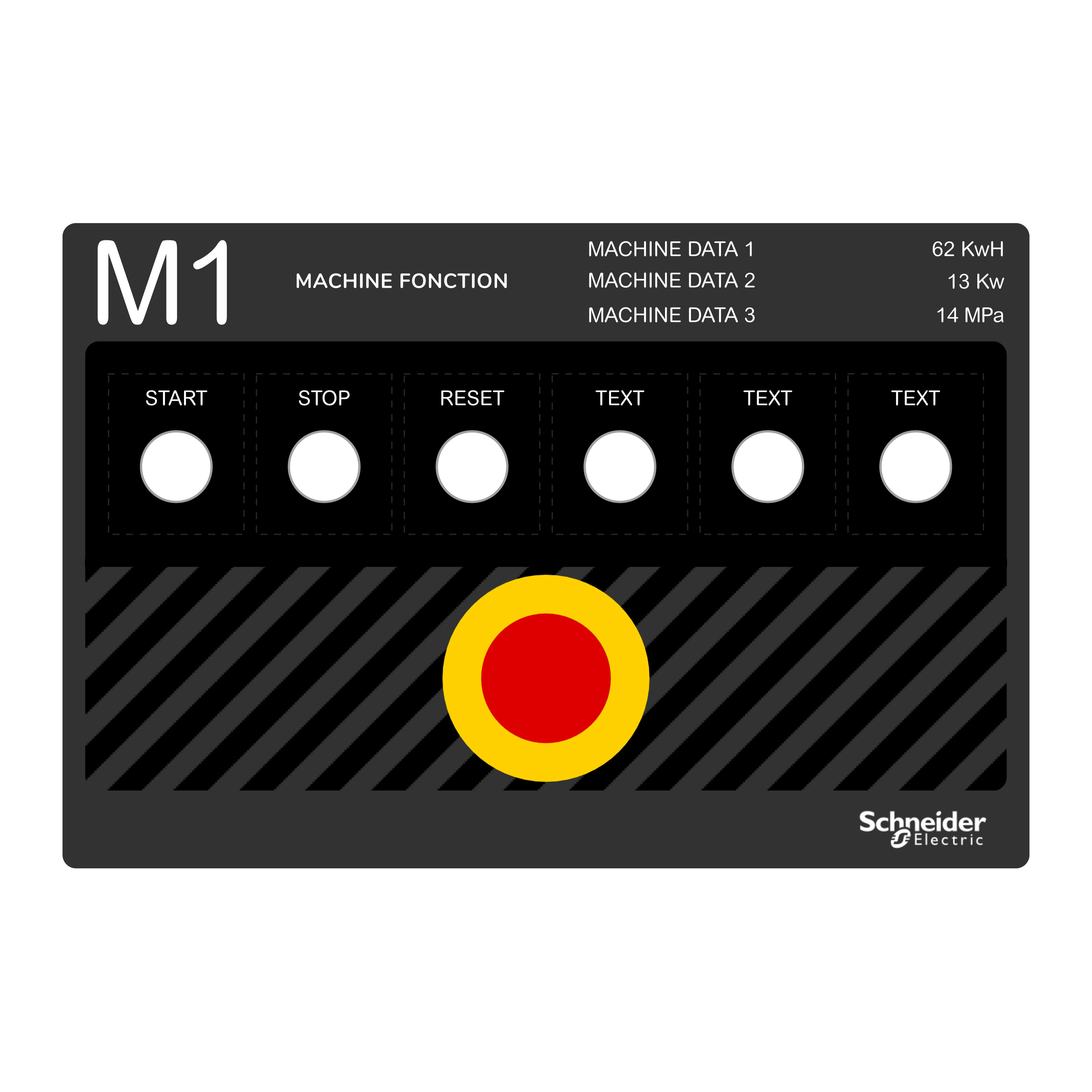 SCHNEIDER ELECTRIC - Harmony XB4, Harmony XB5,etichetta adesiva, Antimicrobica, 300x200 personalizzata