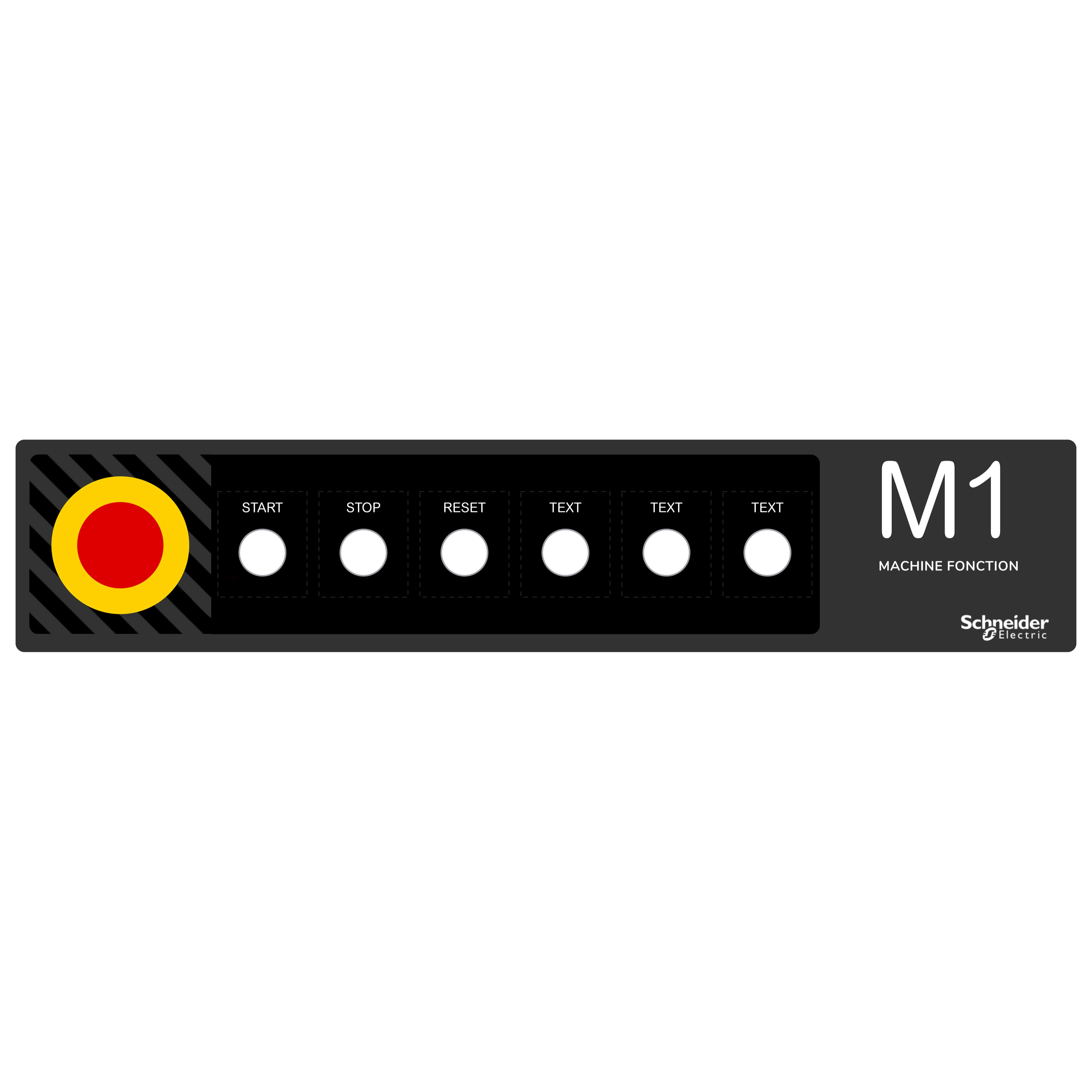 SCHNEIDER ELECTRIC - Harmony XB4, Harmony XB5,etichetta adesiva, Antimicrobica, 500x100 personalizzata