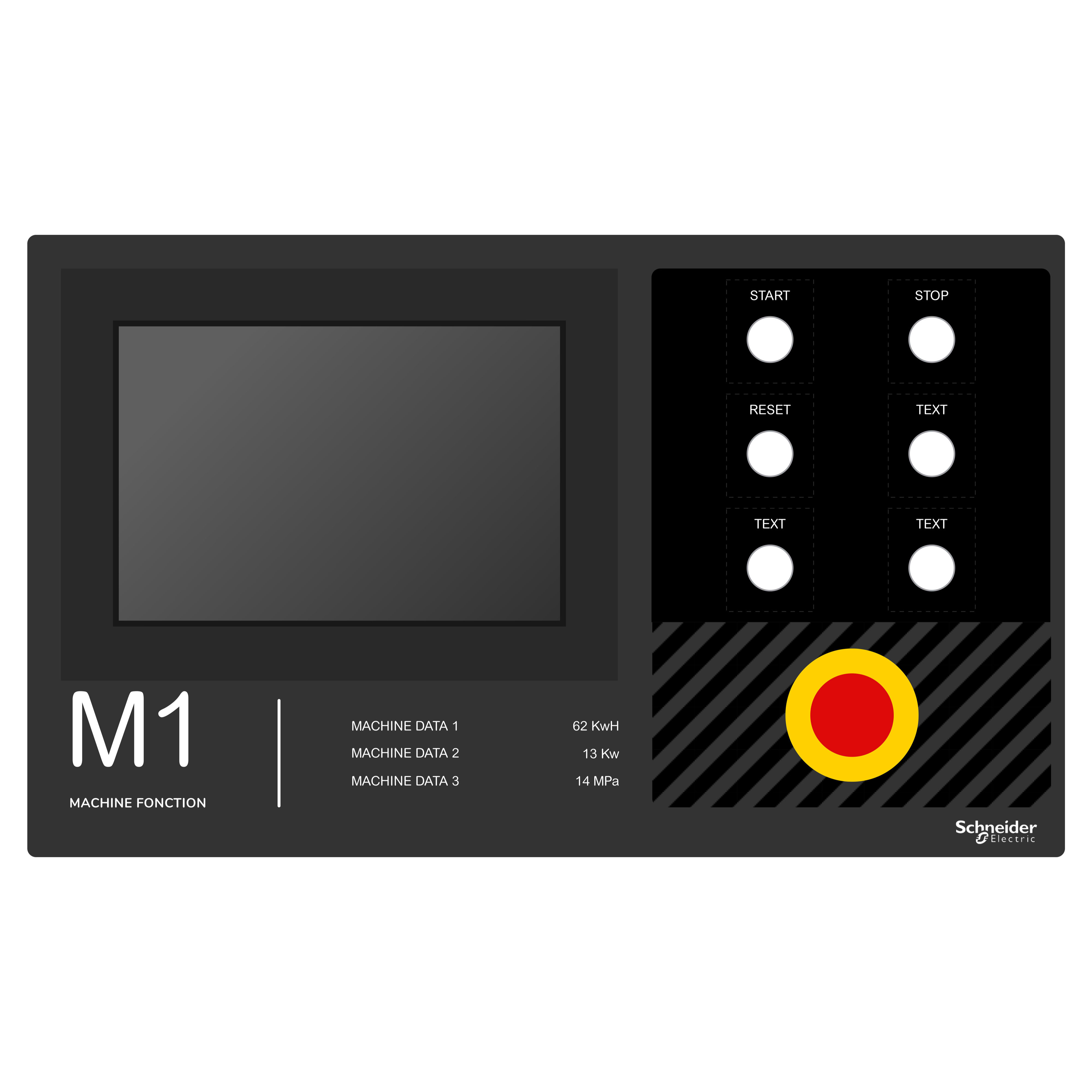 SCHNEIDER ELECTRIC - Harmony XB4, Harmony XB5,etichetta adesiva, Antimicrobica, 500x300 personalizzata