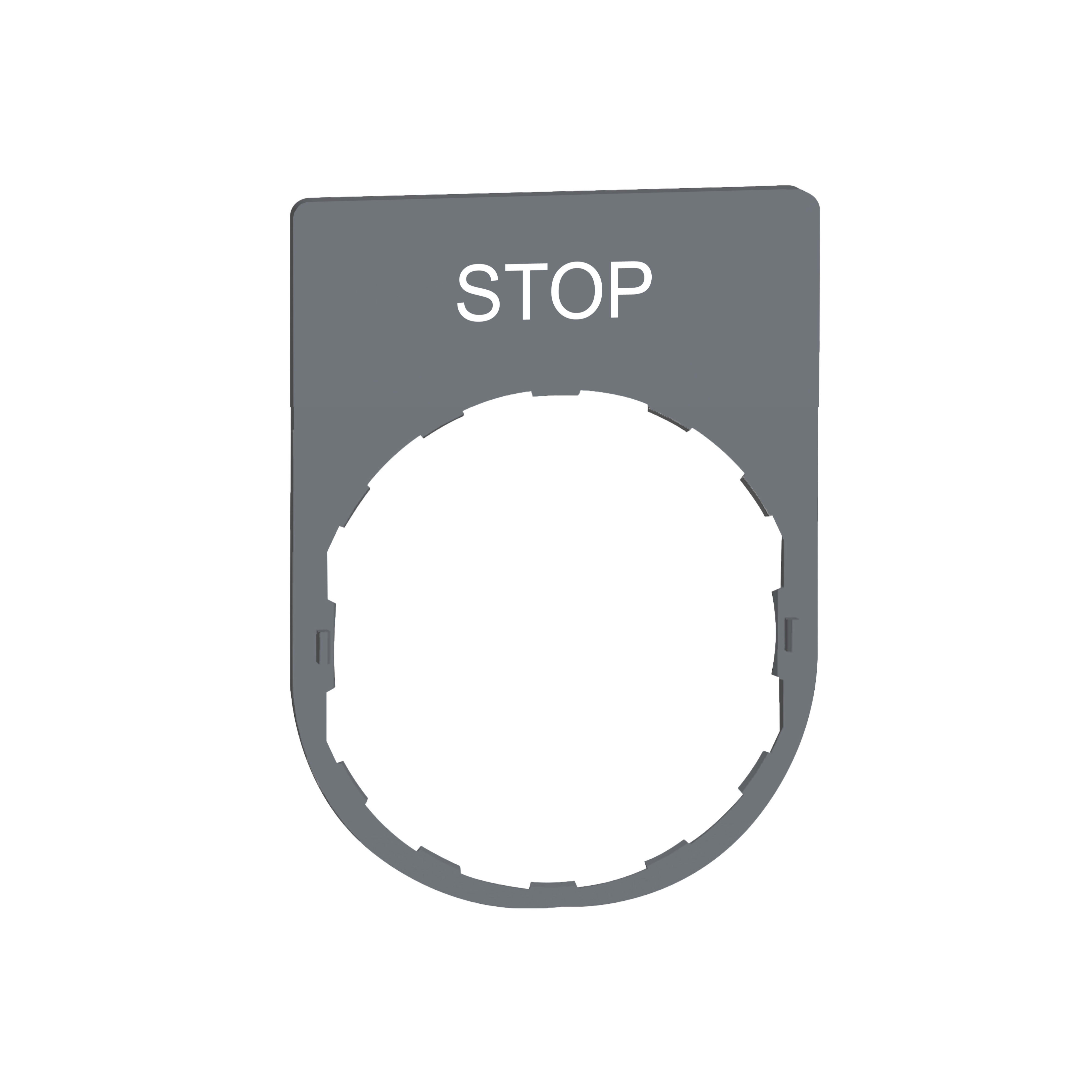 SCHNEIDER ELECTRIC - Porta etichetta+etichetta 'STOP'