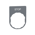 SCHNEIDER ELECTRIC - Porta etichetta+etichetta 'STOP'