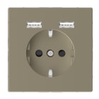 SCHNEIDER ELECTRIC - Merten - USB charger + schuko socket-outlet - 2.4A 16A - sahara