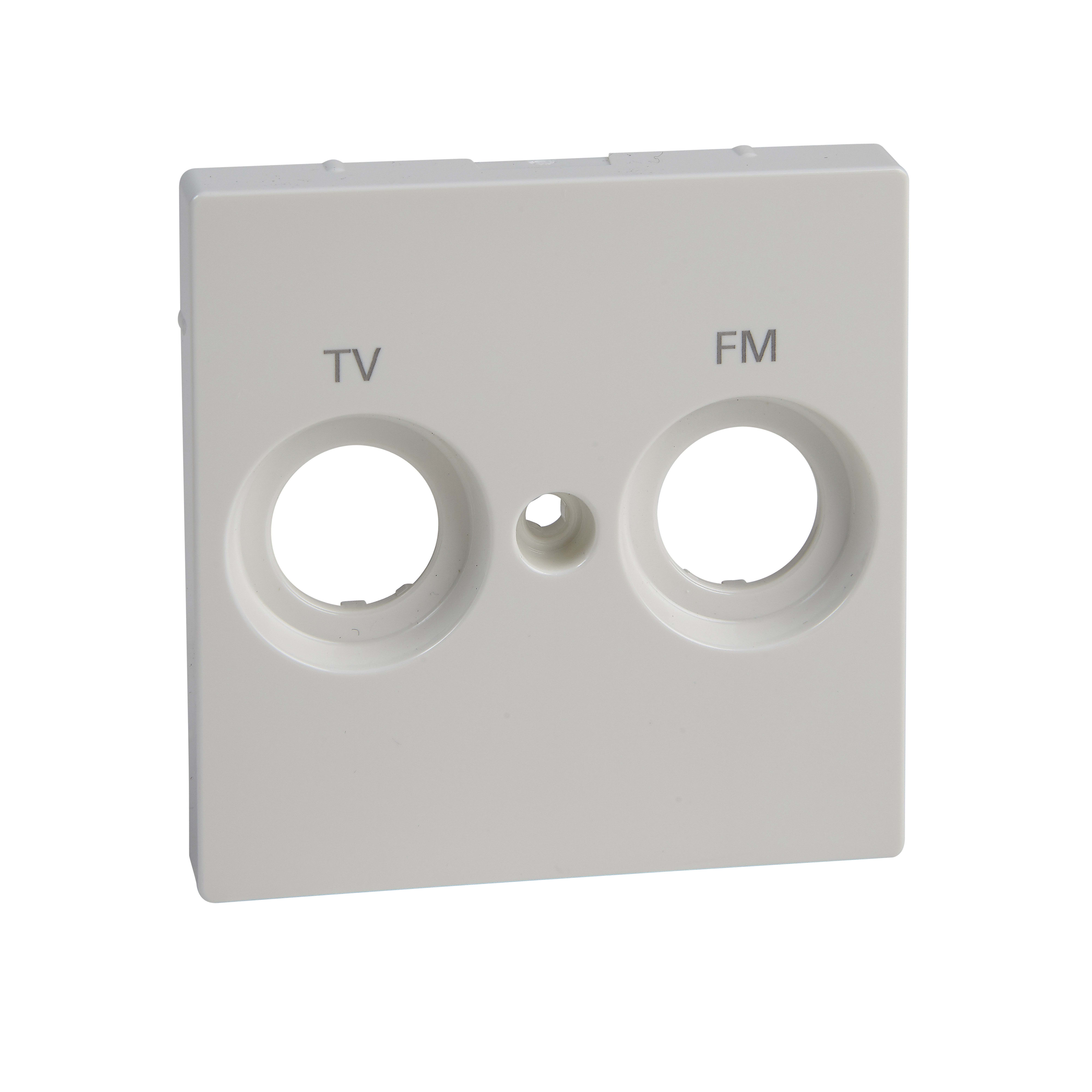 SCHNEIDER ELECTRIC - PLACCA CENTRALE SIM. FM+TV BIANCO POL