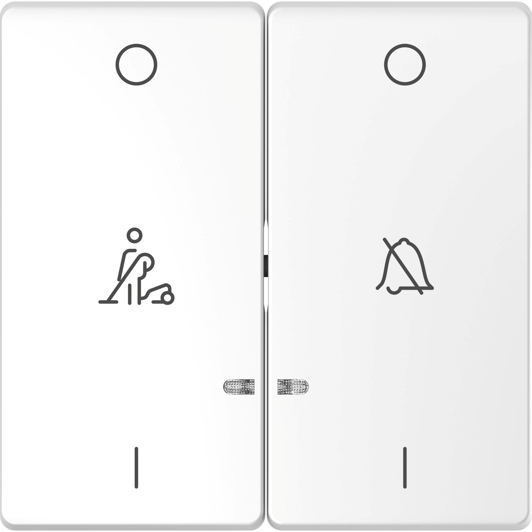 SCHNEIDER ELECTRIC - Copritasto 2 mod, indicatore finestra, marchiato DND, bianco loto, System Design