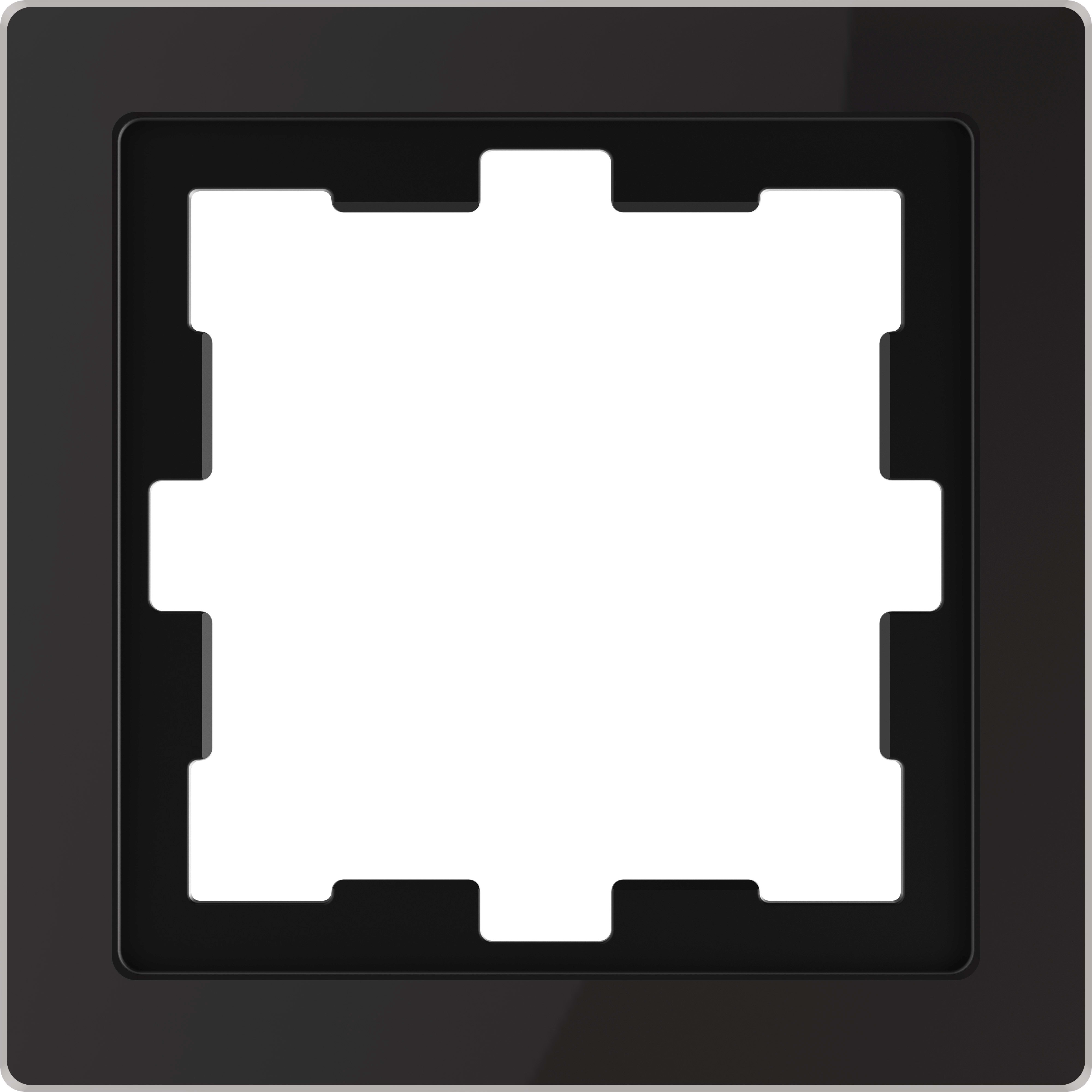 SCHNEIDER ELECTRIC - Cornice in vetro D-Life, 1 slot, bianco onice