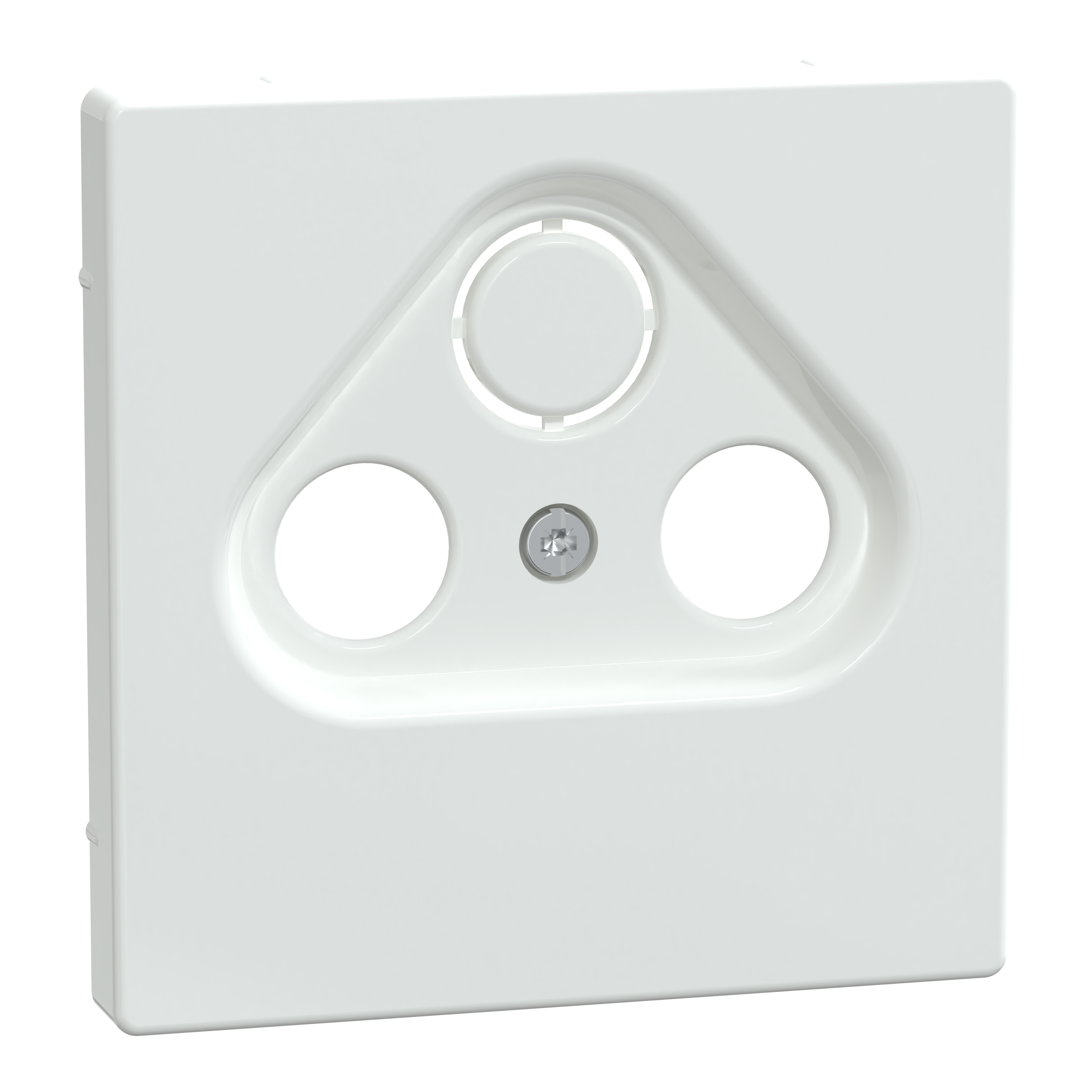 SCHNEIDER ELECTRIC - Placca per presa-antenna con foro 2-3, bianco loto, System Design MTN4123-6035