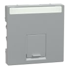 SCHNEIDER ELECTRIC - PLACCA CENTRALE SING PRESE DATI ALLUMIN