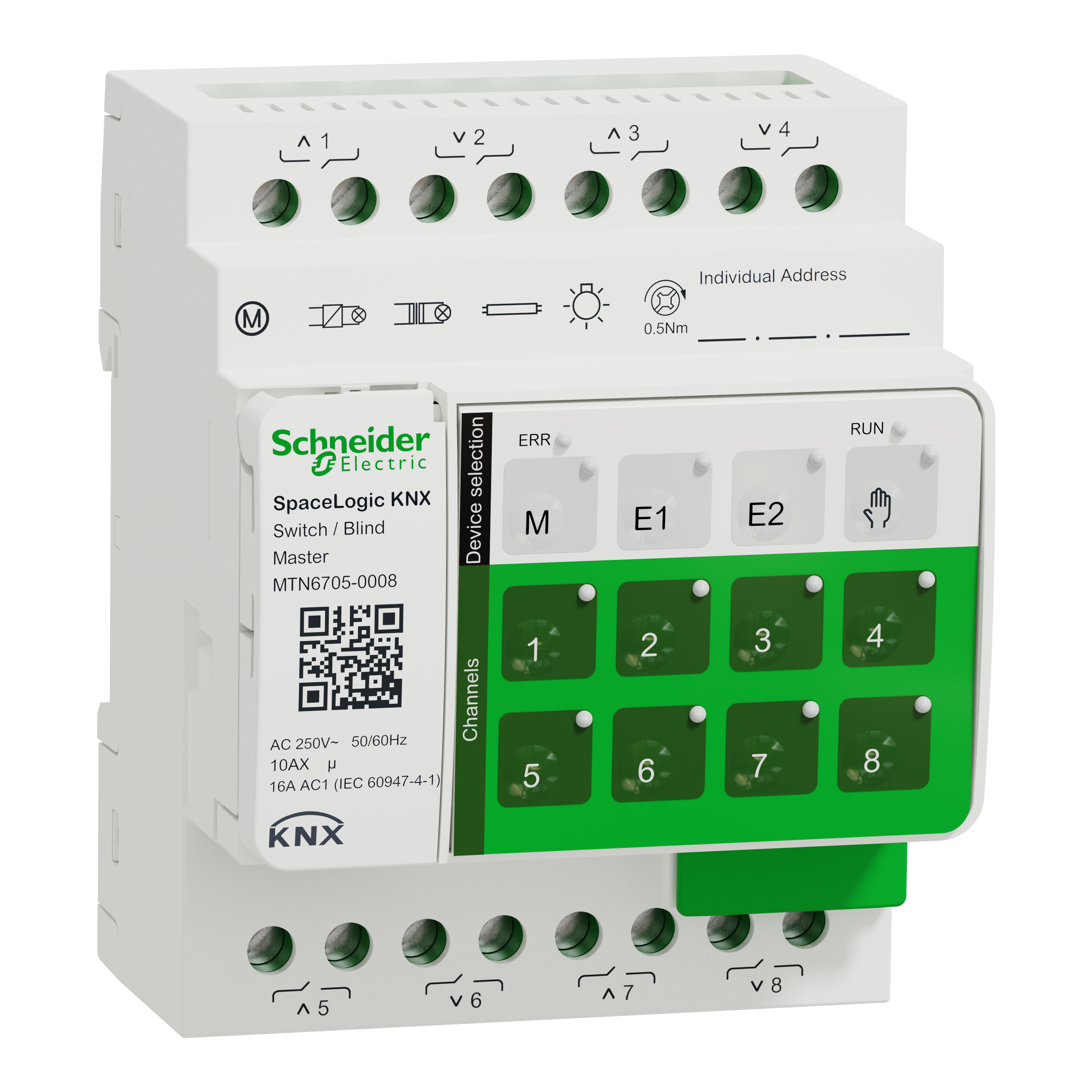 SCHNEIDER ELECTRIC - Master Commutazione 8ch-Veneziane 4 ch 16A SpaceLogic KNX