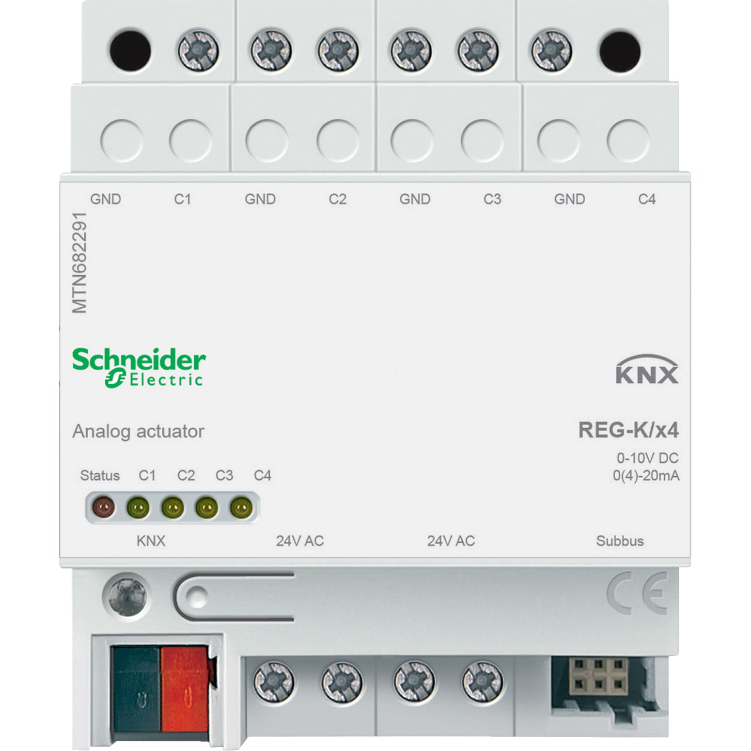 SCHNEIDER ELECTRIC - Attuatore analogico REG-K a 4 canali