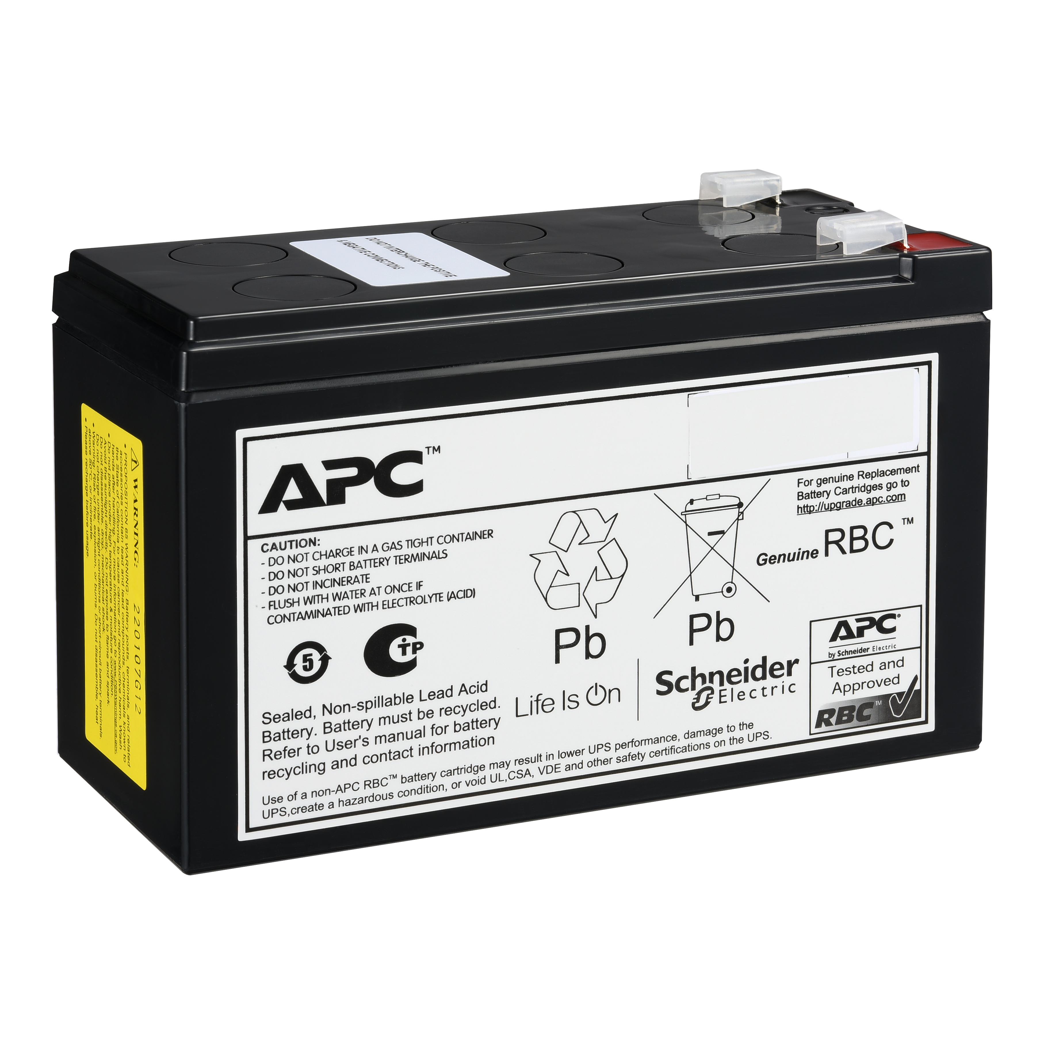 SCHNEIDER ELECTRIC - Cartuccia batteria di ricambio APC, VRLA, 9 Ah, 24 V DC, garanzia di 2 anni APCRBCV203