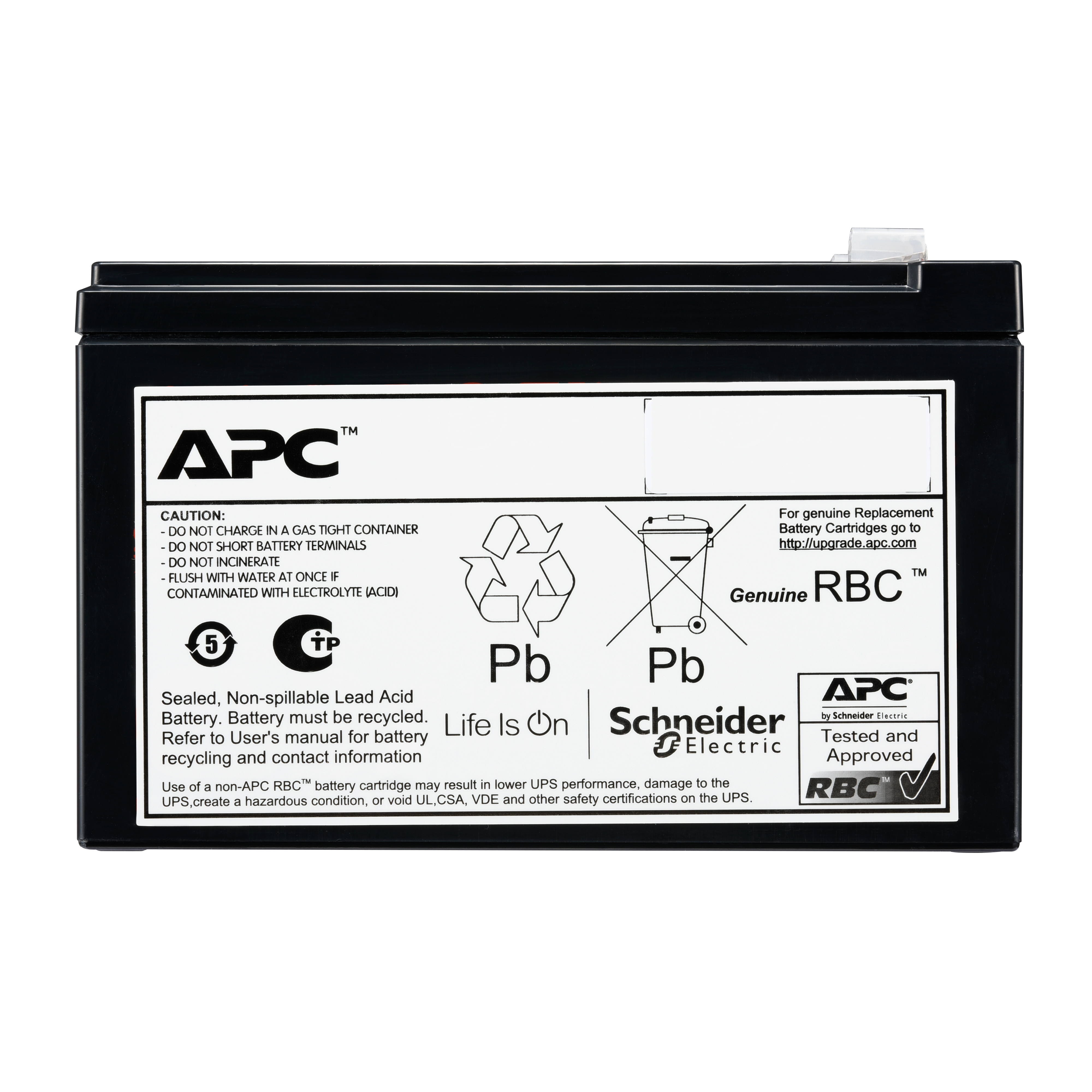 SCHNEIDER ELECTRIC - Cartuccia batteria di ricambio APC, VRLA, 9 Ah, 72 V DC, garanzia di 2 anni APCRBCV205