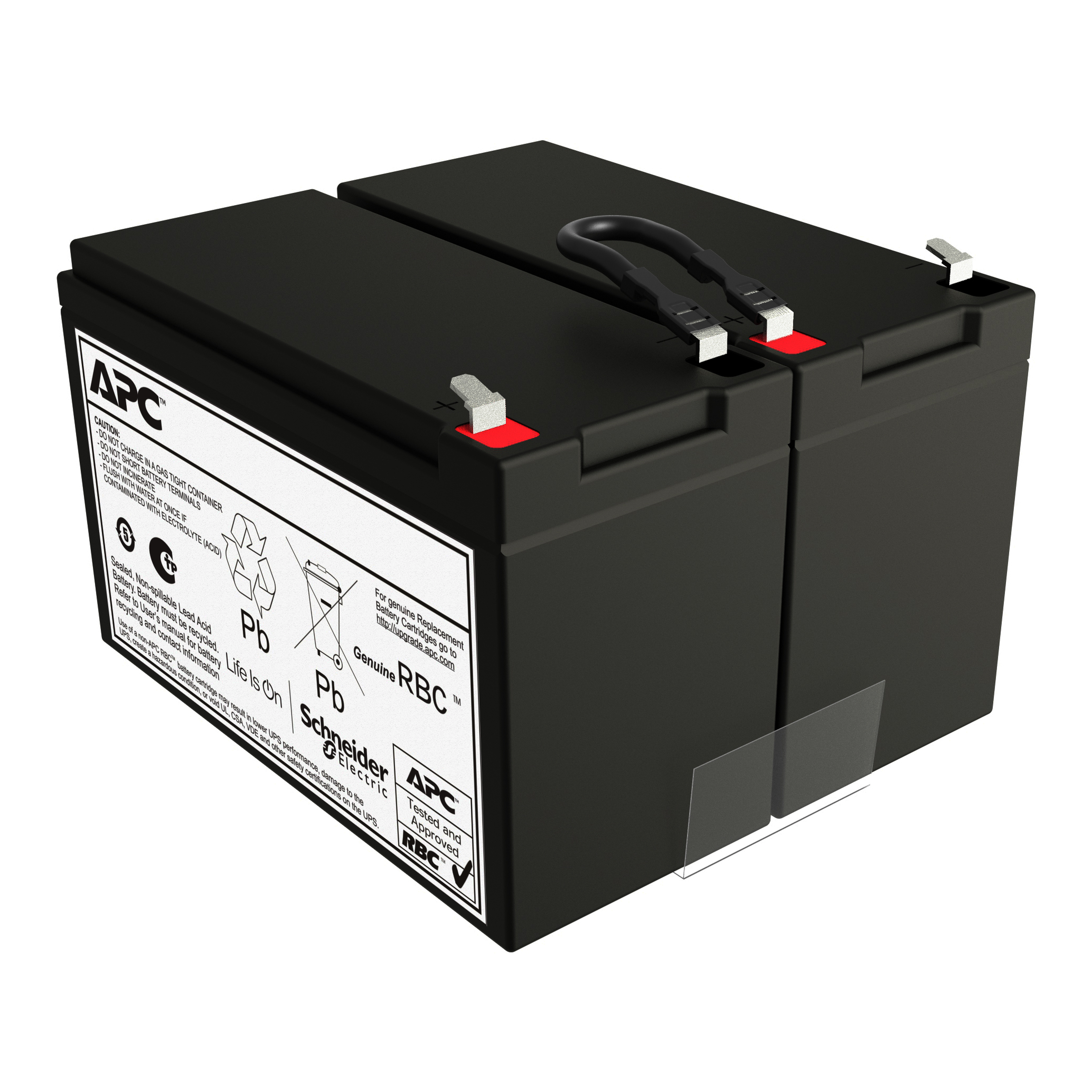 SCHNEIDER ELECTRIC - Cartuccia batteria di ricambio APC, VRLA, 7 Ah, 24 V CC, garanzia di 2 anni