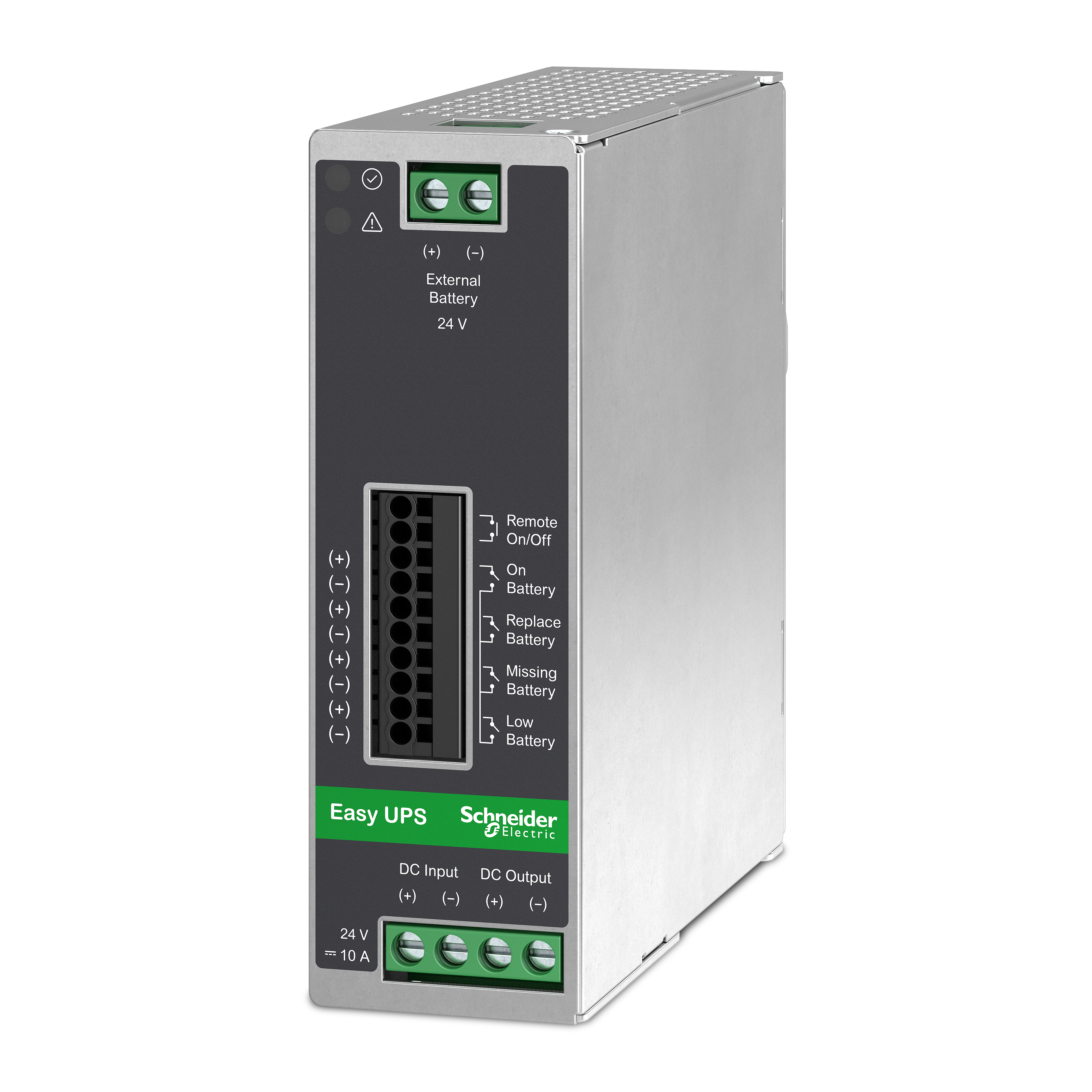 SCHNEIDER ELECTRIC - Modulo di controllo Easy UPS, 24 V CC-CC, guida DIN, industriale, 20 A BVS480XDPDR