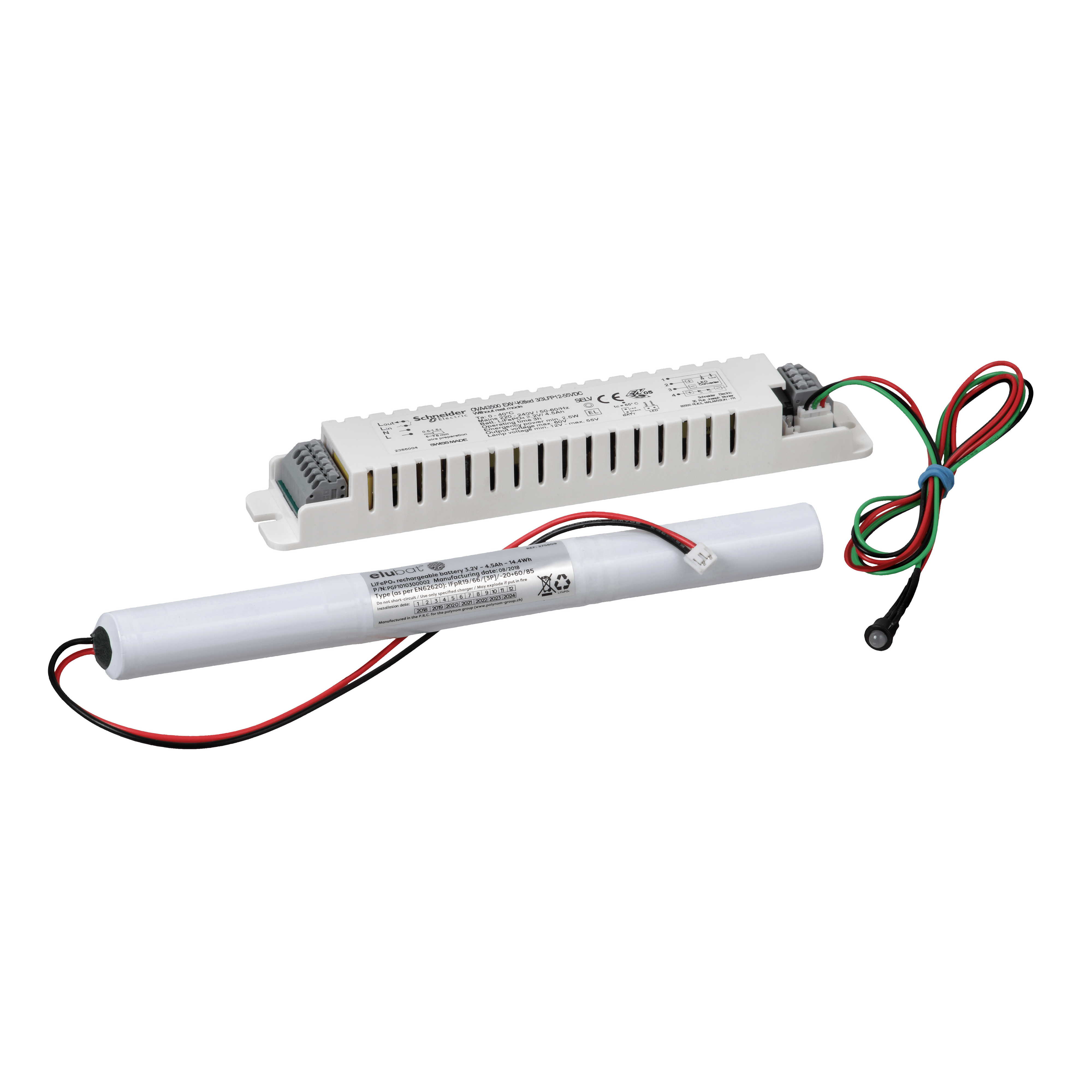 SCHNEIDER ELECTRIC - Exiway Kitled, Controllo centralizzato DiCube , fino a 55Vout, 3W, 3h, kit di emergenza