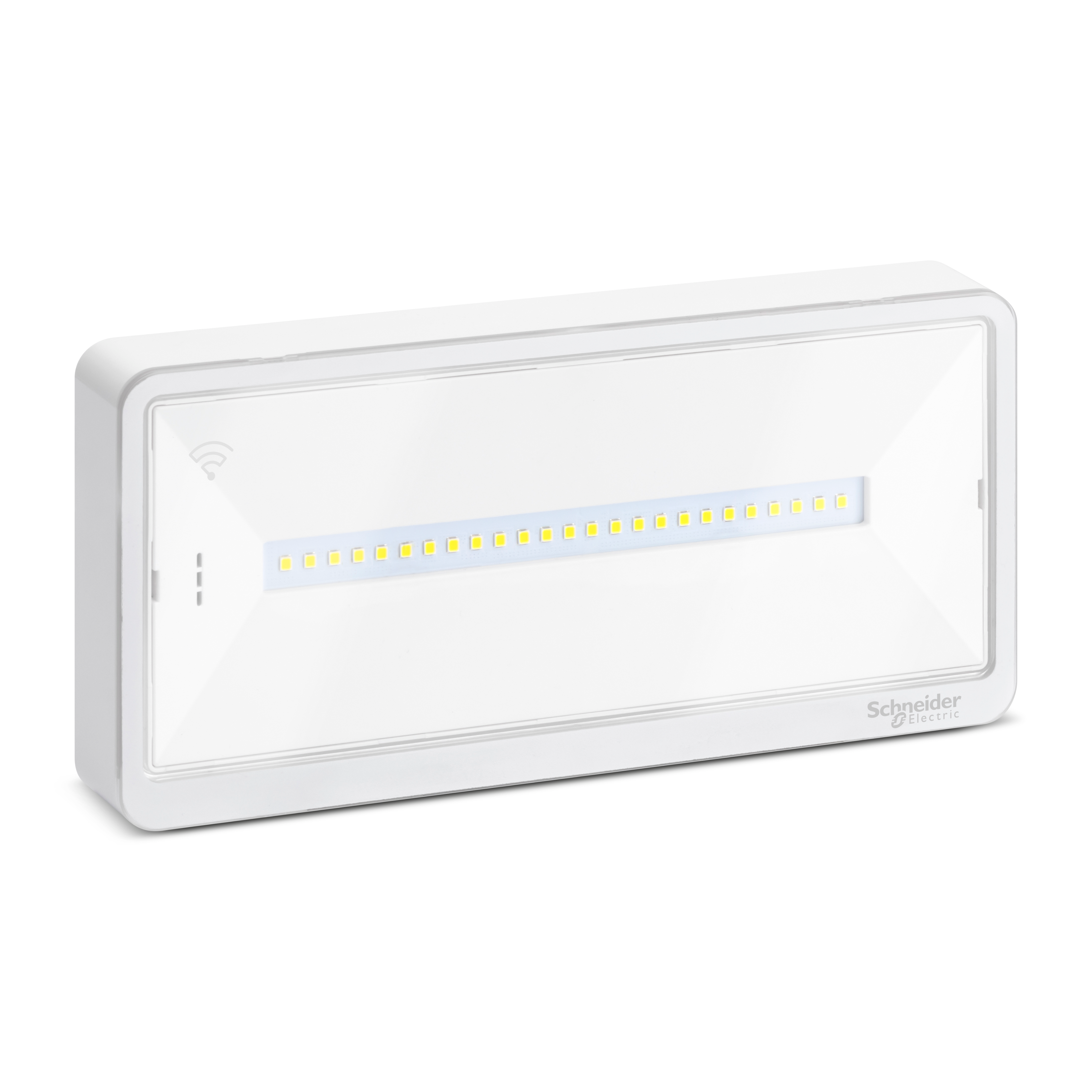 SCHNEIDER ELECTRIC - Exiway Light, IP42, Autoalimentato Autodiagnosi Connesso Activa-link, SE-SA, 250/200/150/120 lm SE, 150lm SA, 1/1,5/2/3h, illuminazione di sicurezza