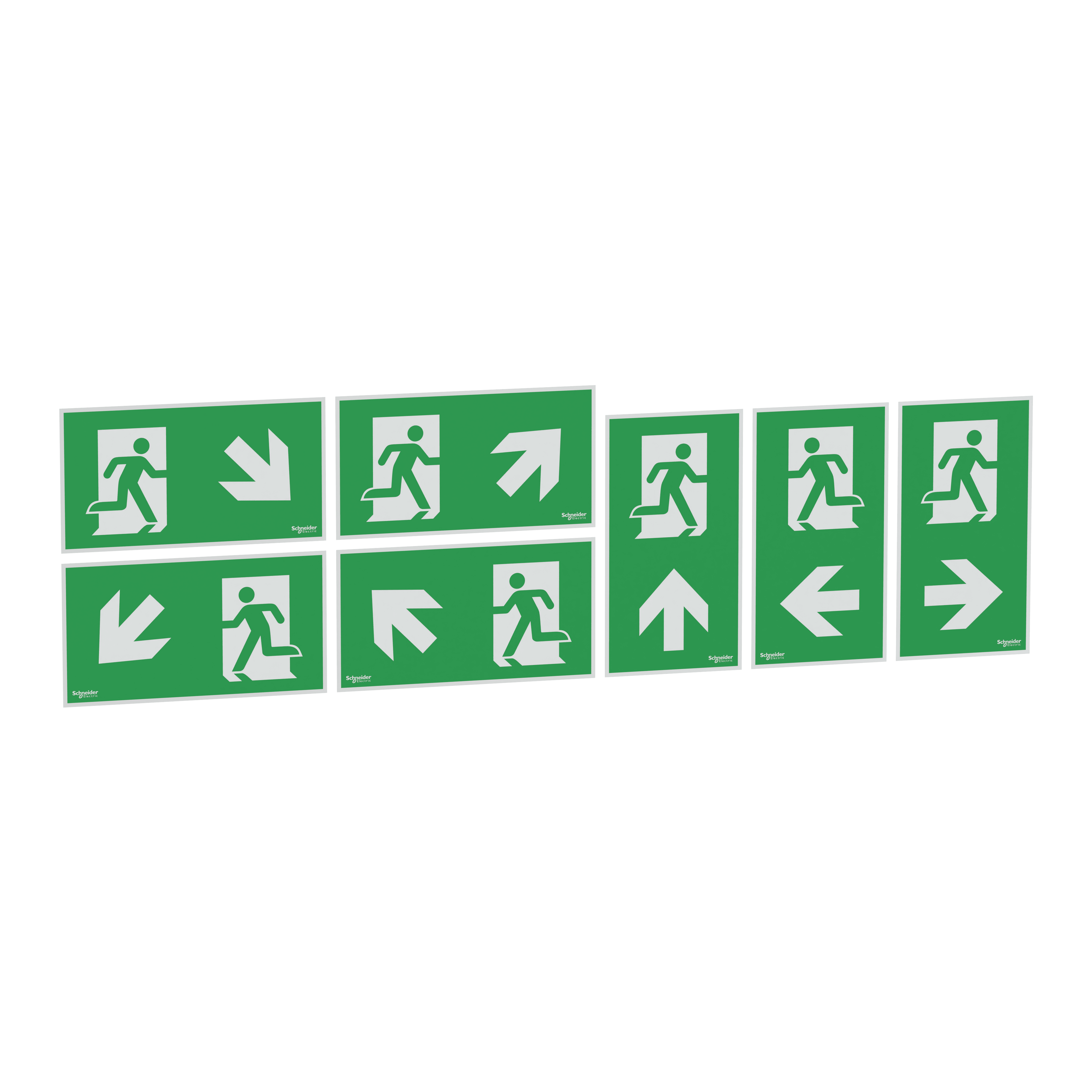 SCHNEIDER ELECTRIC - 7 Pittogrammi dedicate a scale e dislivelli, 45 gradi , Exiway Smartexit 26m, Accessorio di Segnalazione OVA53173