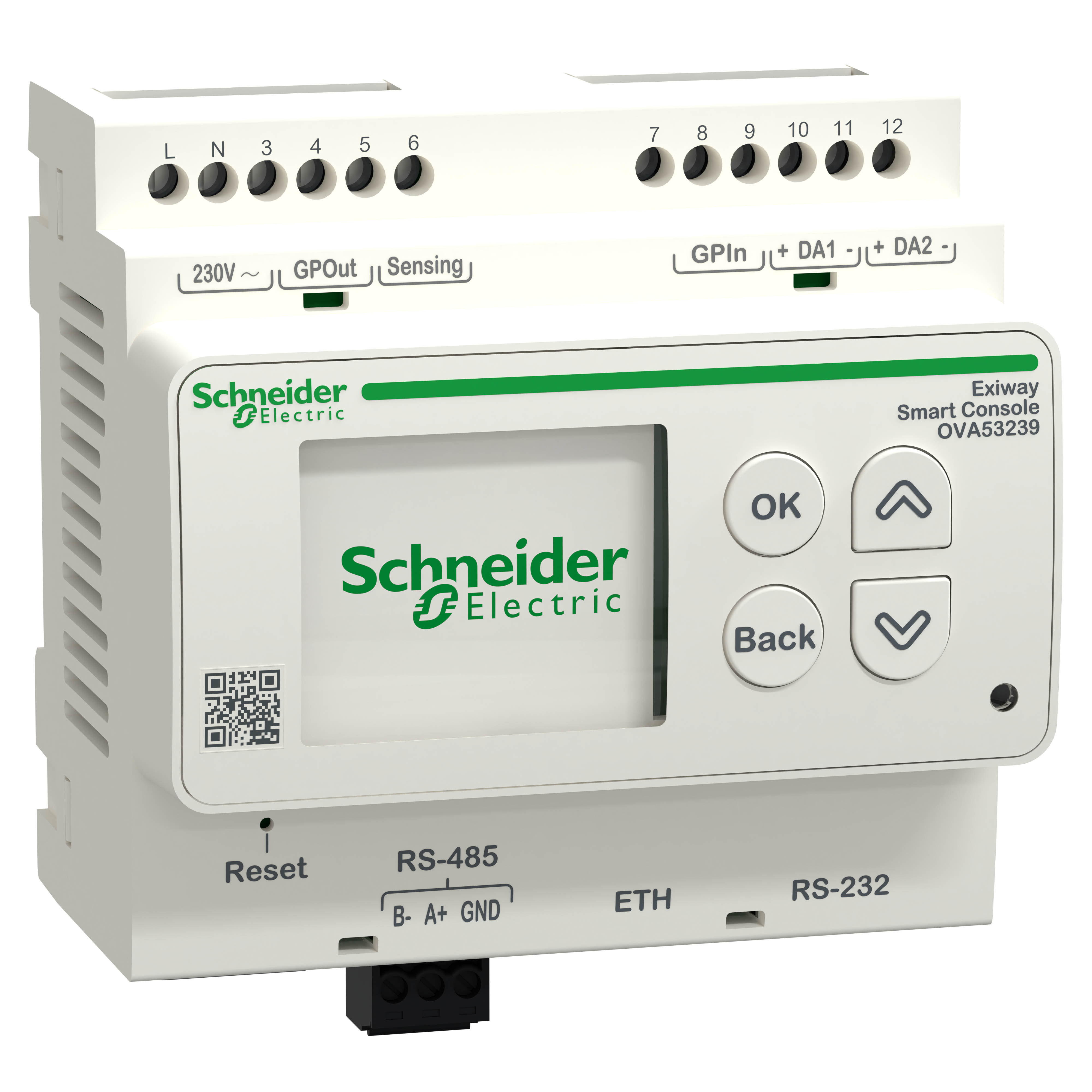 SCHNEIDER ELECTRIC - Modulo di controllo linea DALI, Smart System DiCube, Console interattiva,128 apparecchi, bianco