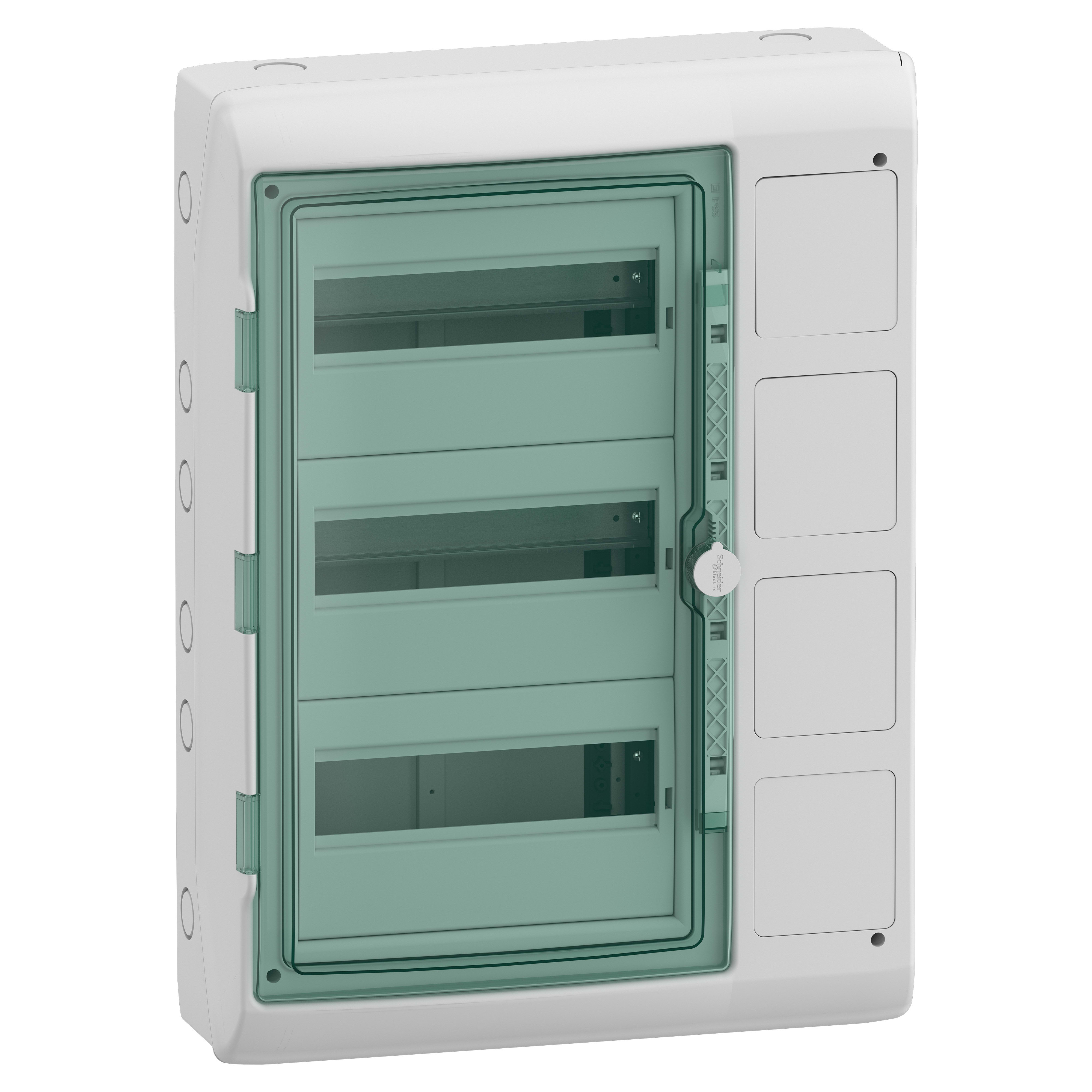 SCHNEIDER ELECTRIC - Quadro parete Mureva Enclosures IP65 + interfaccia 3 file 36 moduli 4 aperture 10352
