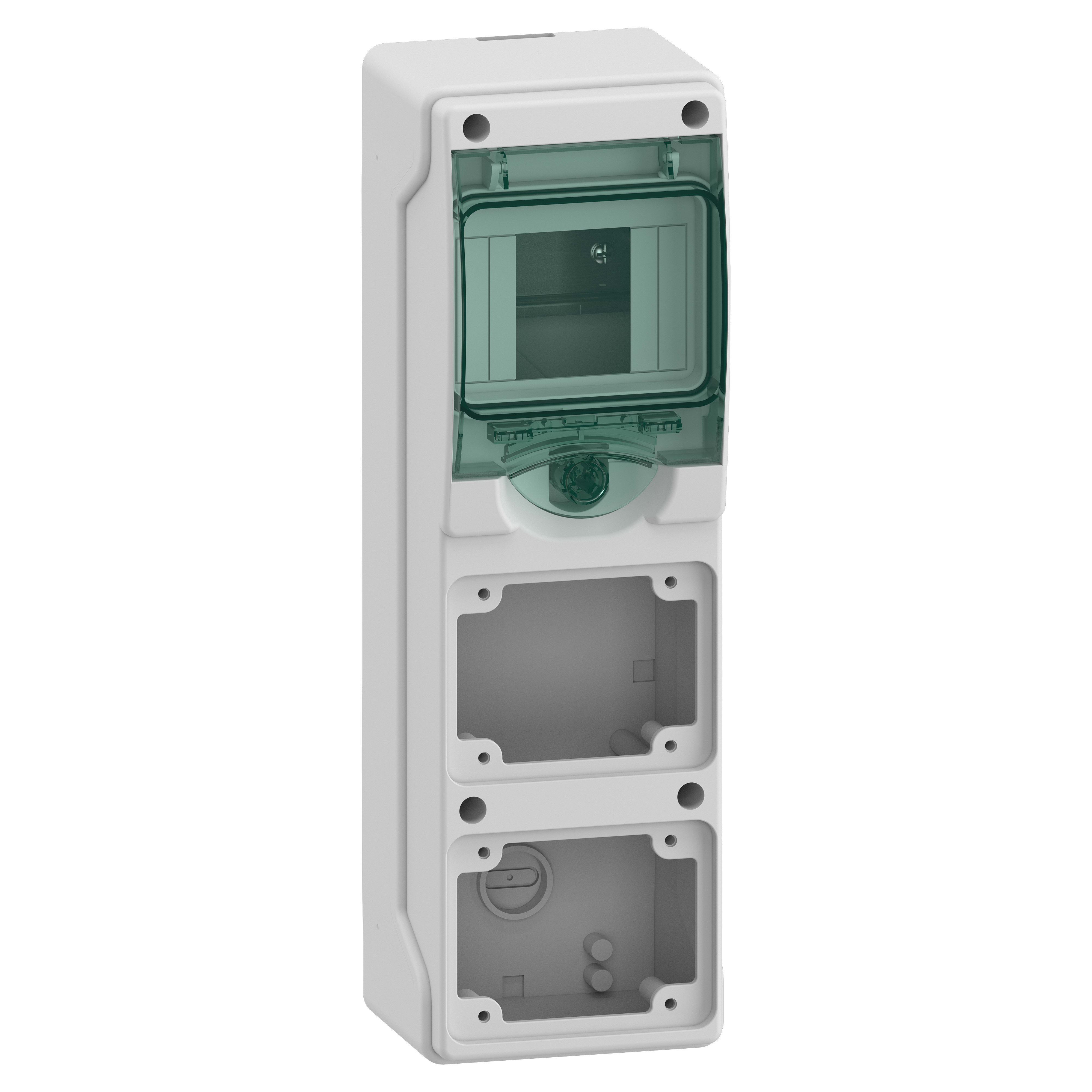 SCHNEIDER ELECTRIC - MiniQuadro Mureva Enclosures IP65 4 moduli 2 prese da incasso 10361