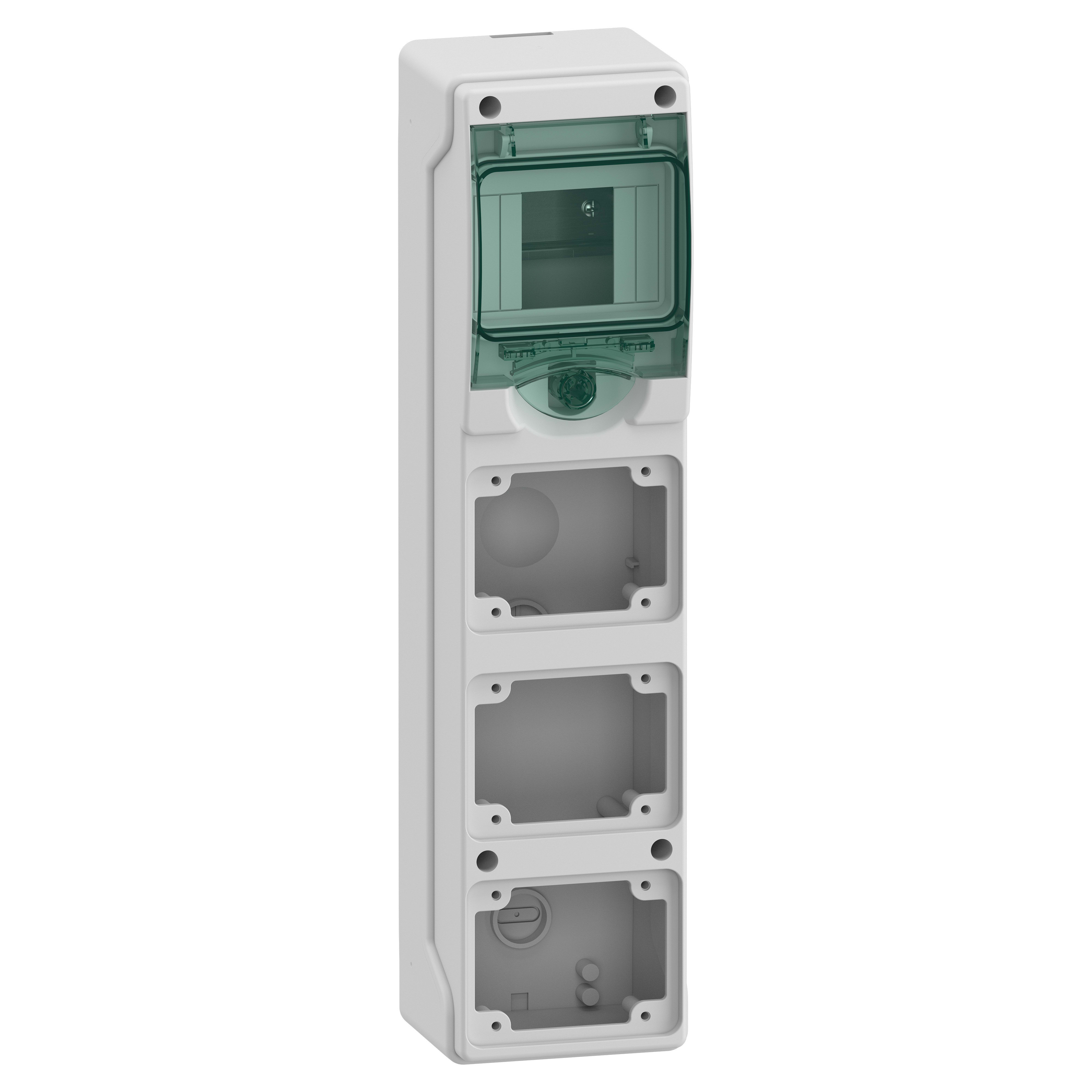 SCHNEIDER ELECTRIC - MiniQuadro Mureva Enclosures IP65 4 moduli 3 prese da incasso 10362