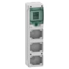 SCHNEIDER ELECTRIC - MiniQuadro Mureva Enclosures IP65 4 moduli 3 prese da incasso 10362