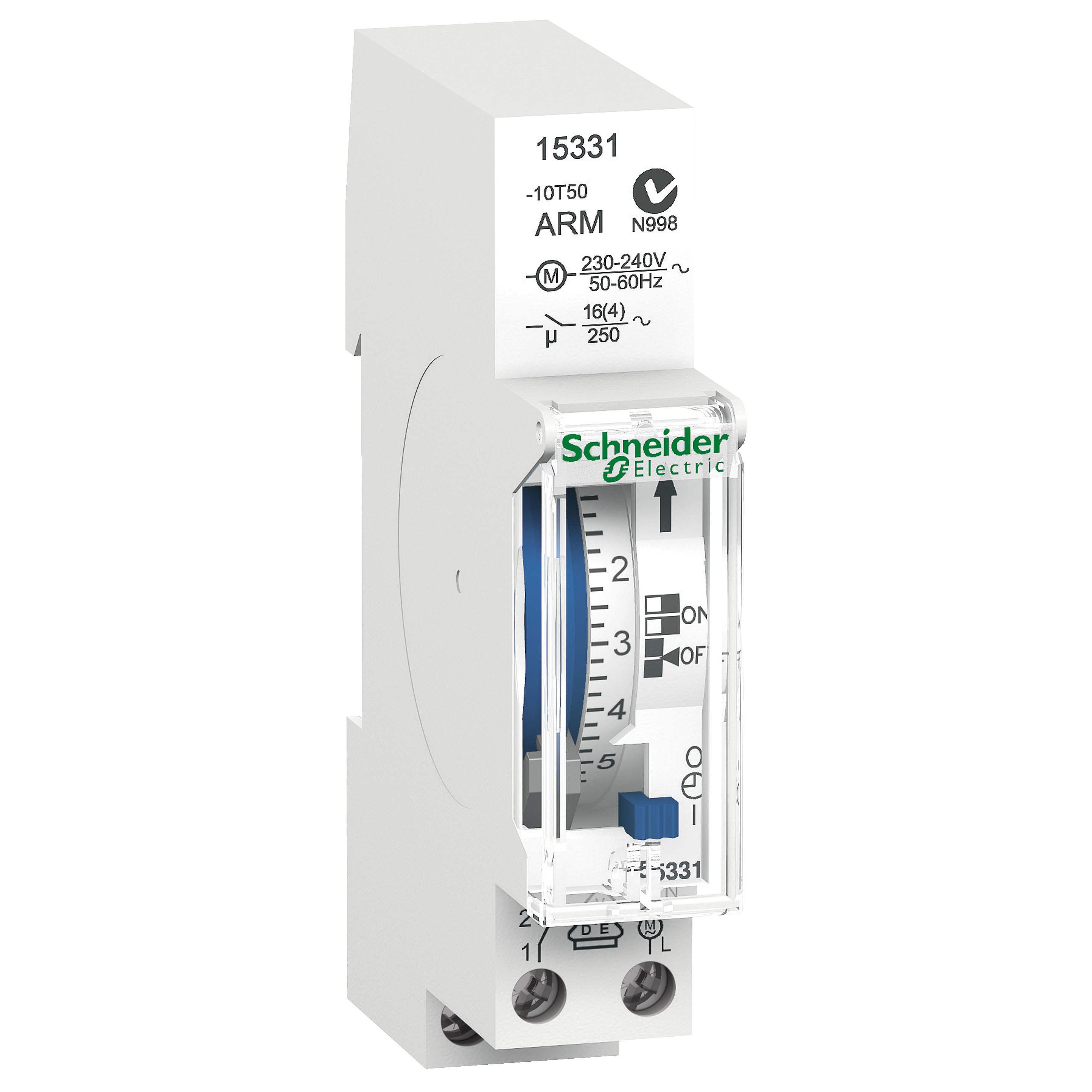 SCHNEIDER ELECTRIC - Interruttore orario meccanico IHH, 18mm, 7g, 1 canale, con memoria 15331
