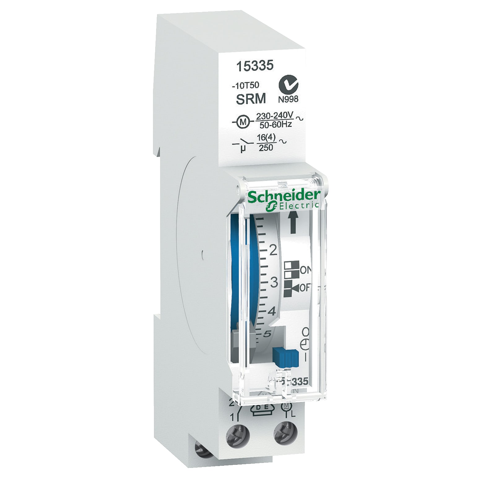 SCHNEIDER ELECTRIC - Interruttore orario meccanico IH, 18mm, 24h, 1 canale, con memoria