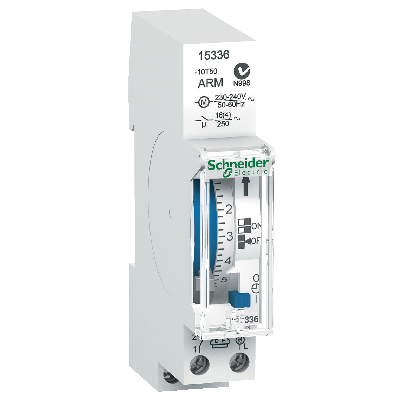 SCHNEIDER ELECTRIC - Interruttore orario meccanico IH, 18mm, 24h, 1 canale