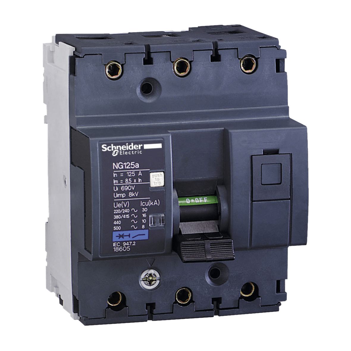 SCHNEIDER ELECTRIC - Interruttore magnetotermico NG125a 3P C 100A 16kA 18604