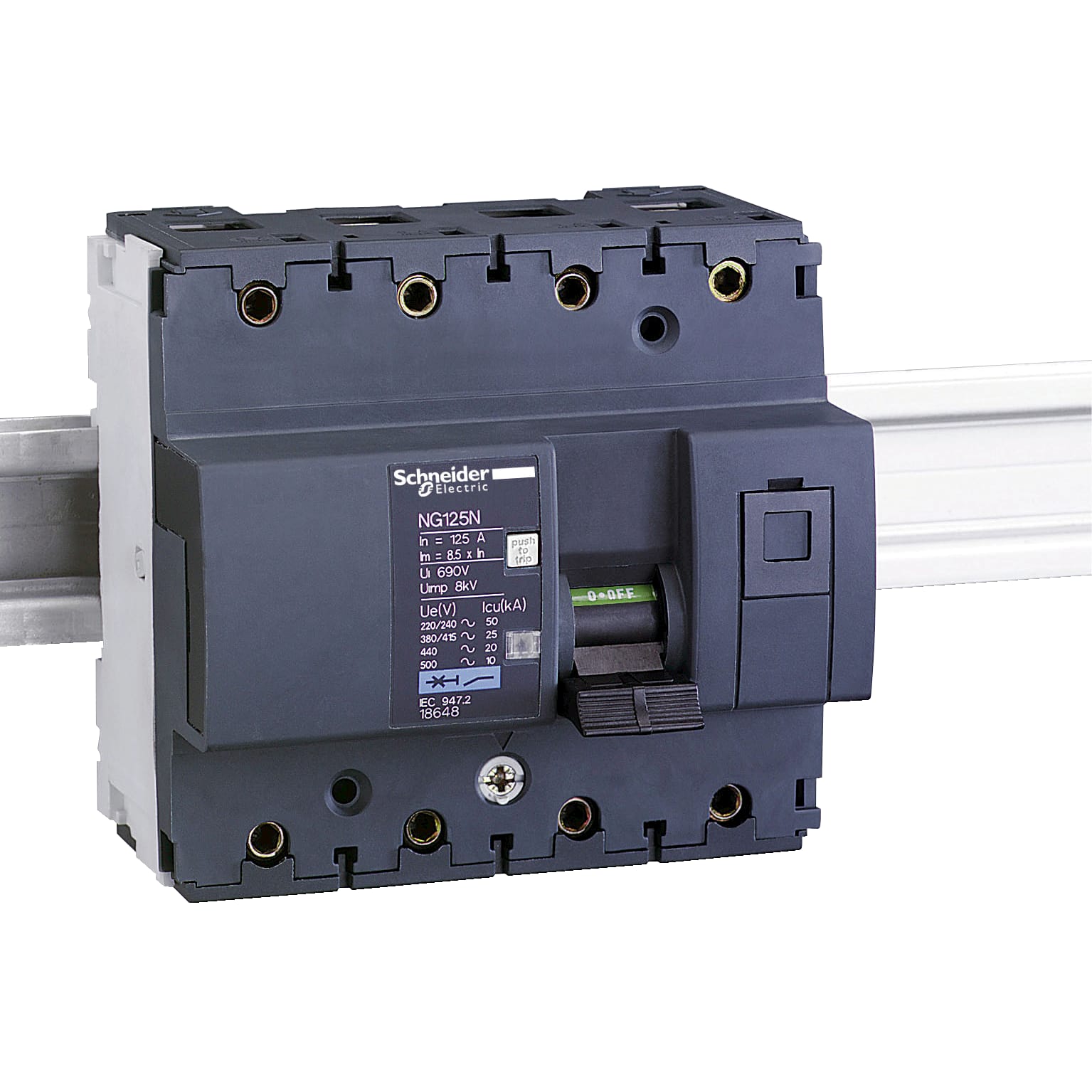 SCHNEIDER ELECTRIC - Interruttore magnetotermico NG125N 3P+N C 80A 25kA