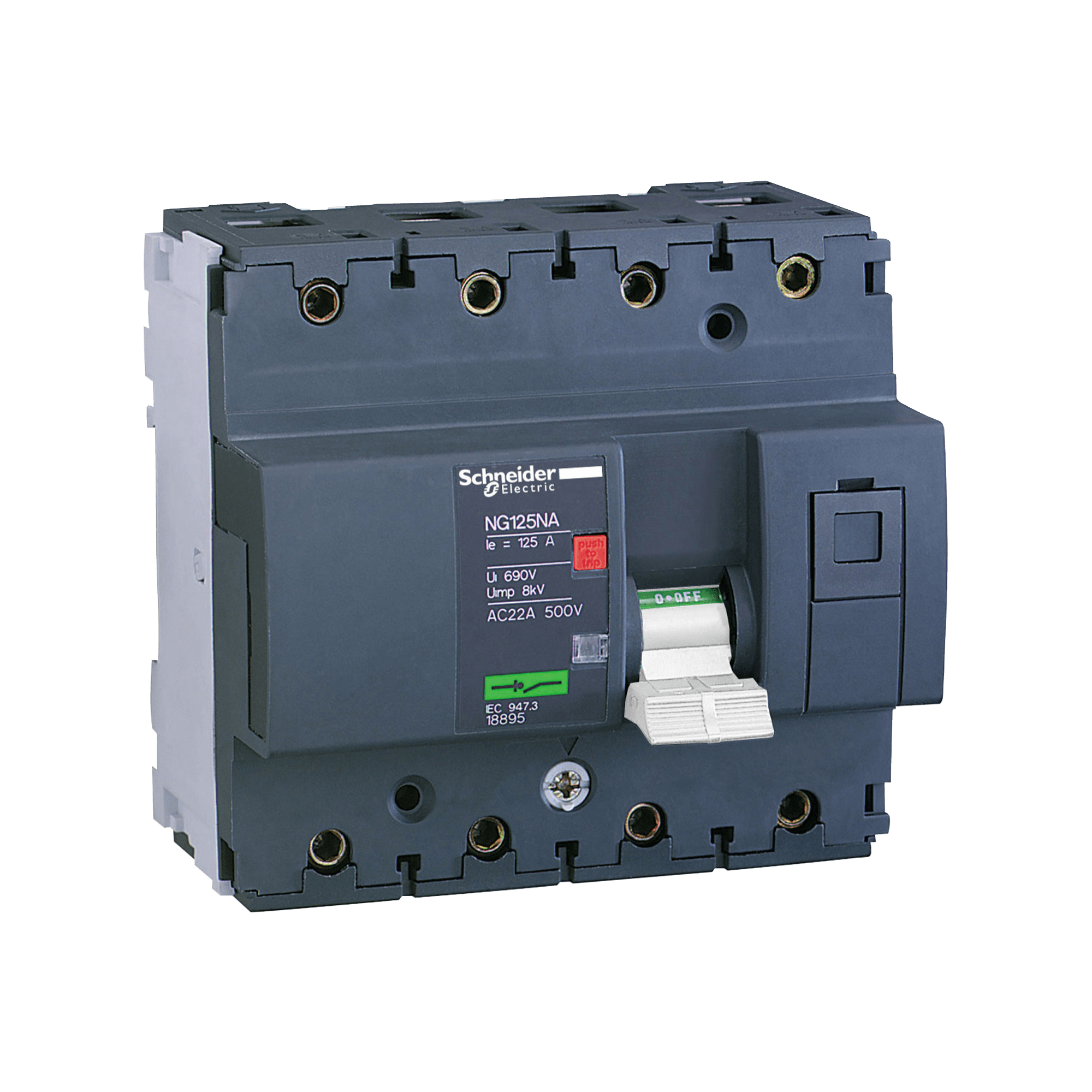 SCHNEIDER ELECTRIC - Sezionatore, Acti9, NG125NA, 4P, 125A, 500 V CA, 50/60 Hz