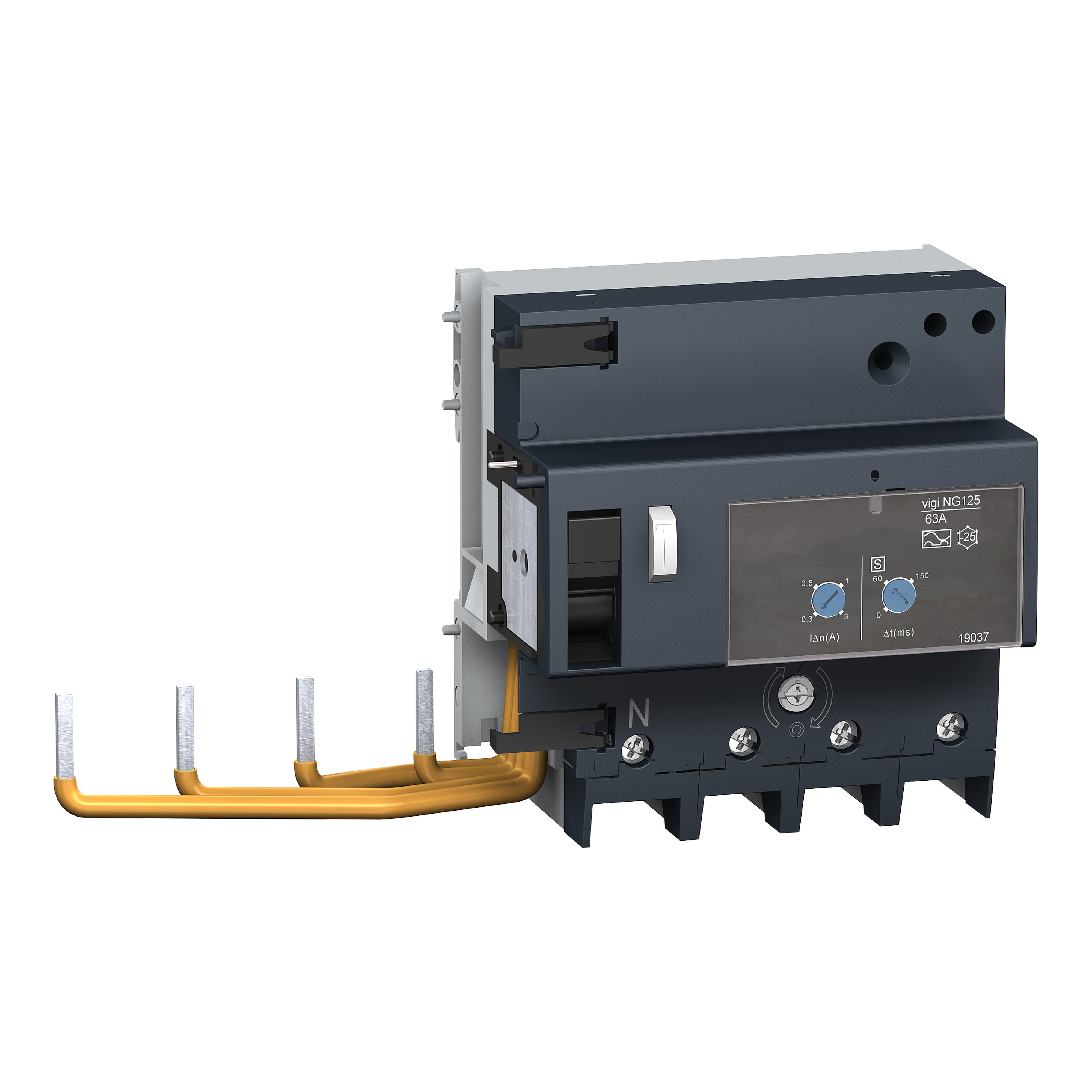 SCHNEIDER ELECTRIC - Blocco differenziale Vigi NG125 4P 63A 300÷3000mA I/S/R Tipo A 19037