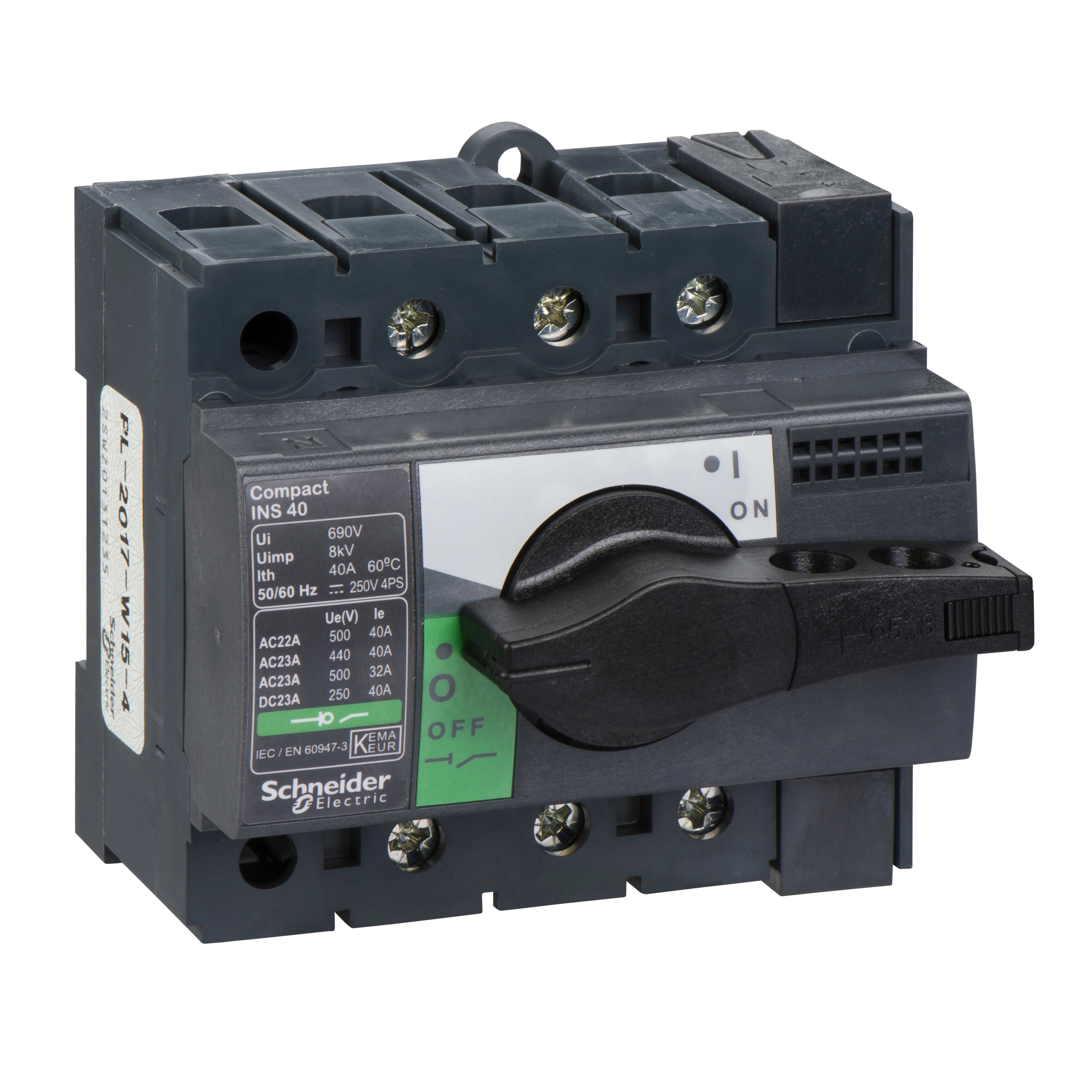 SCHNEIDER ELECTRIC - Interruttore / sezionatore Compact INS40 - 40 A - 3 poli
