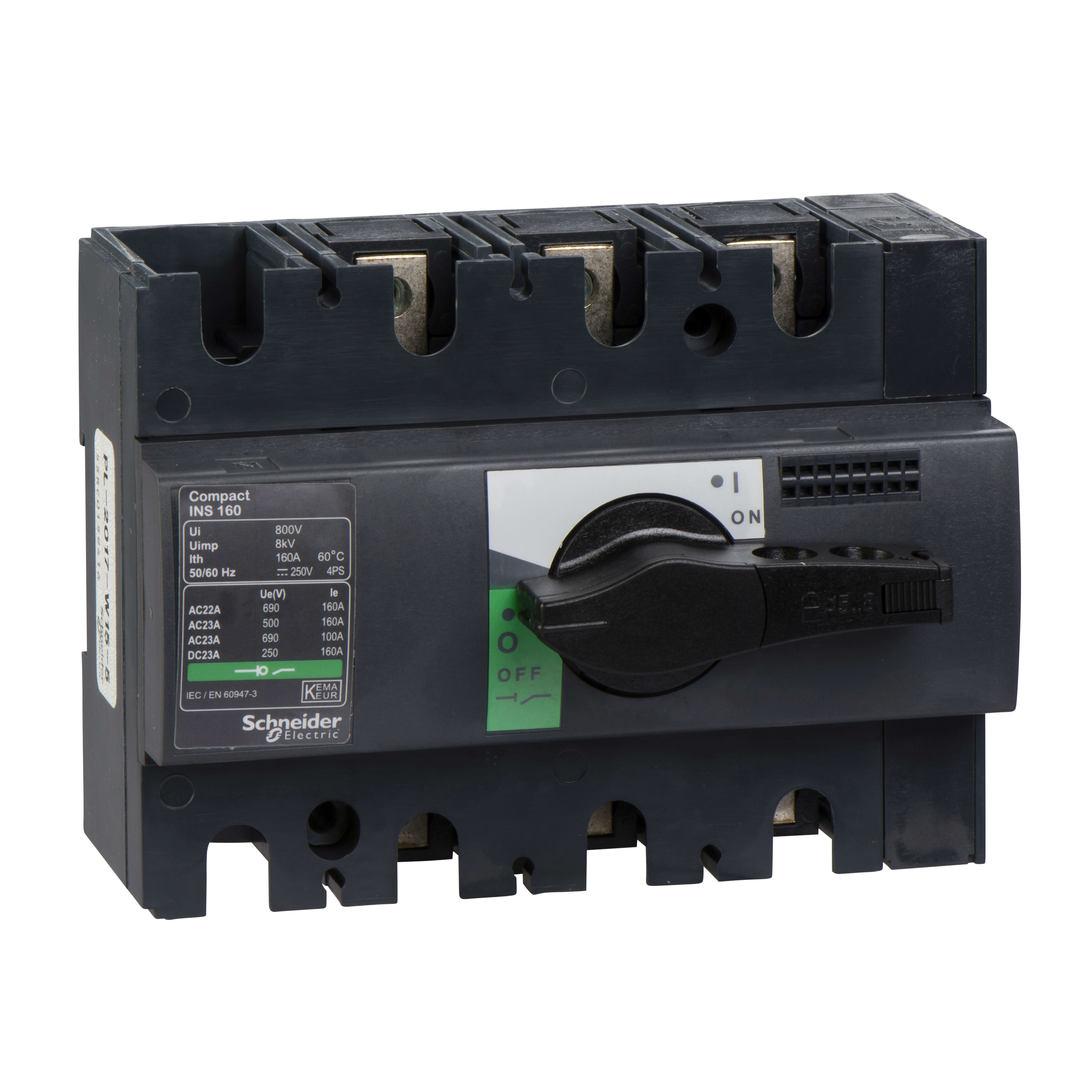 SCHNEIDER ELECTRIC - Interruttore / sezionatore Compact INS160 - 160 A - 3 poli