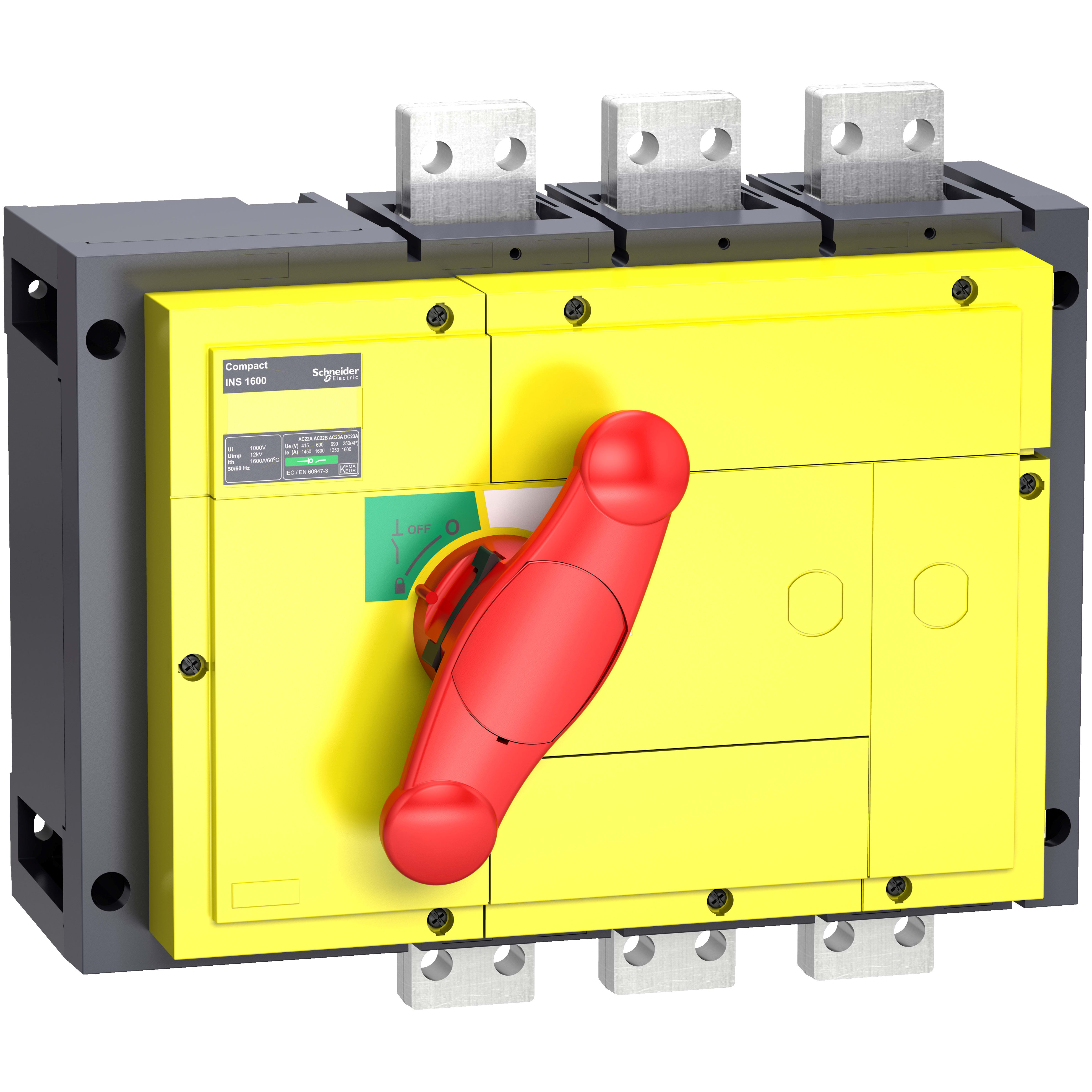 SCHNEIDER ELECTRIC - Interruttore / sezionatore Compact INS1000 - 1000 A - 3 poli - comando emergenza
