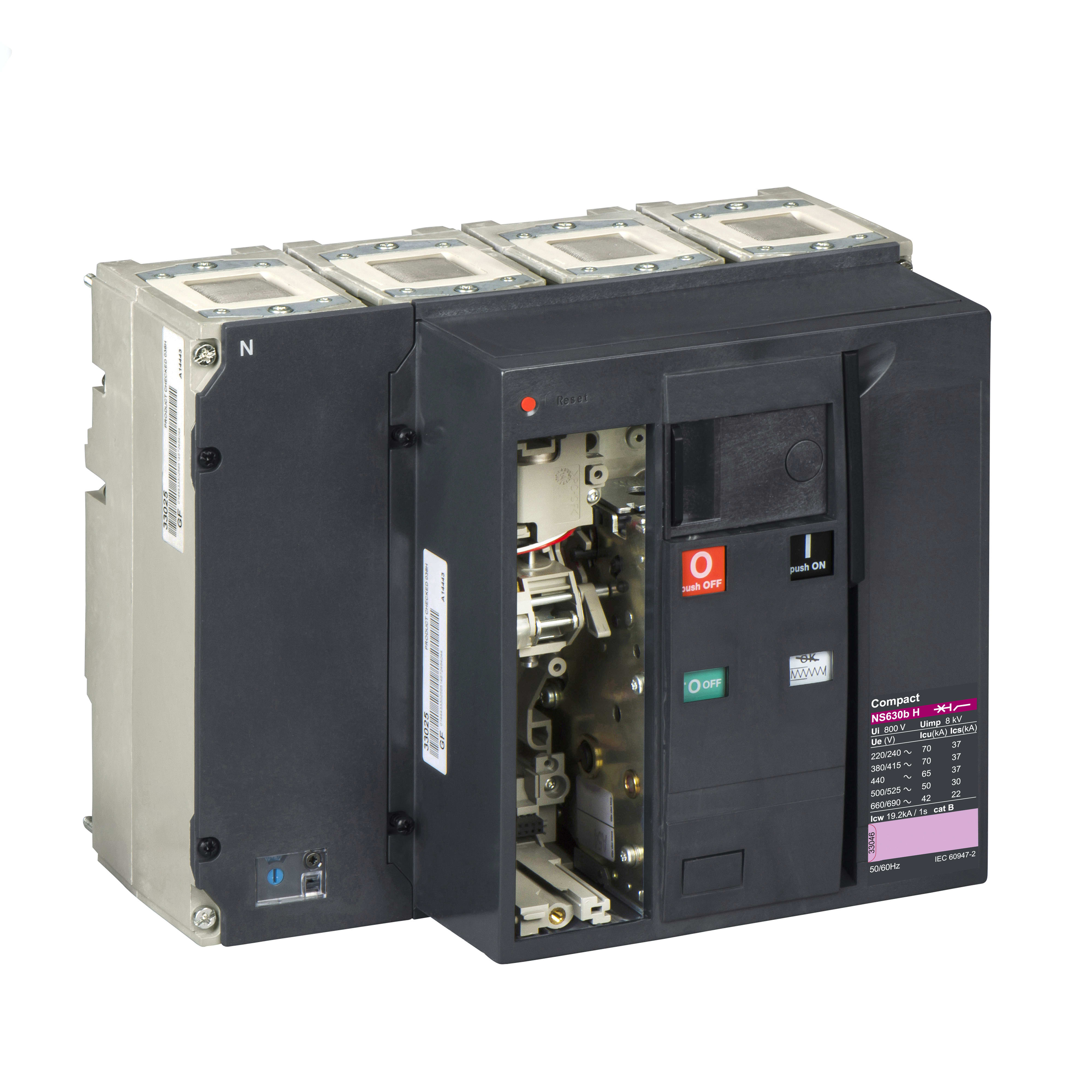 SCHNEIDER ELECTRIC - Interruttore Compact NS630bH - 630 A - 4 poli - Fisso - S/sganciatore